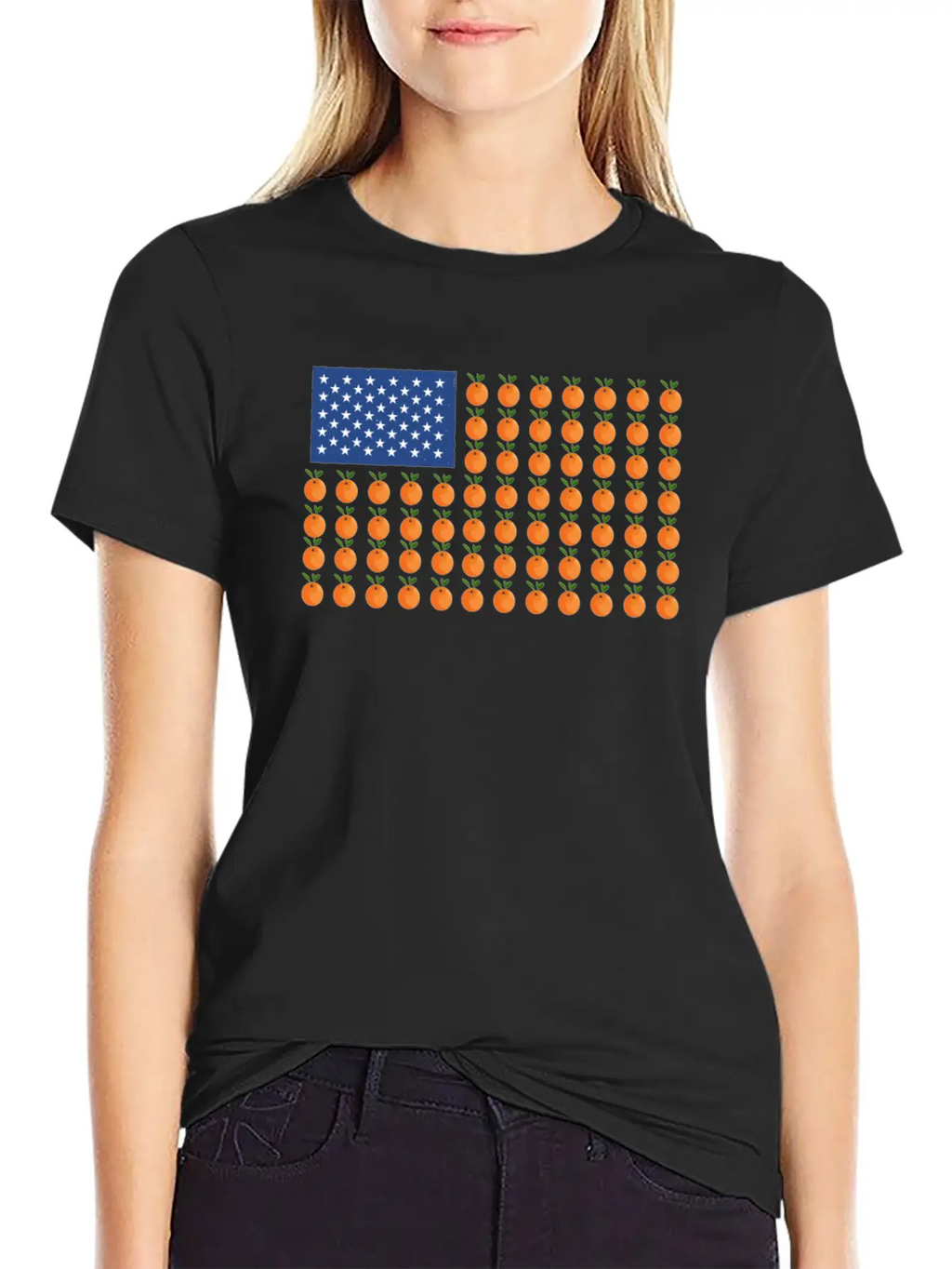 Orange USA Banner Shirt Timeless Short Sleeve Tee – Comfy And Minimalist Design