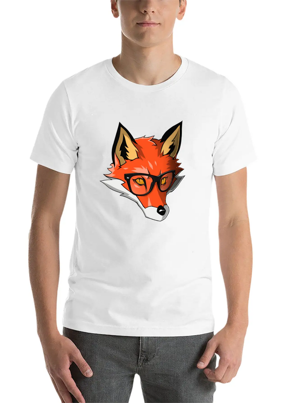Orange Wolf Breathable Graphic T-Shirt – Perfect For Casual Days
