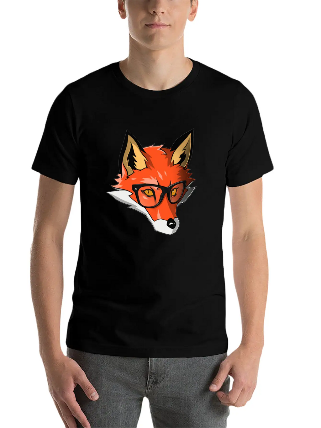 Orange Wolf Breathable Graphic T-Shirt – Perfect For Casual Days