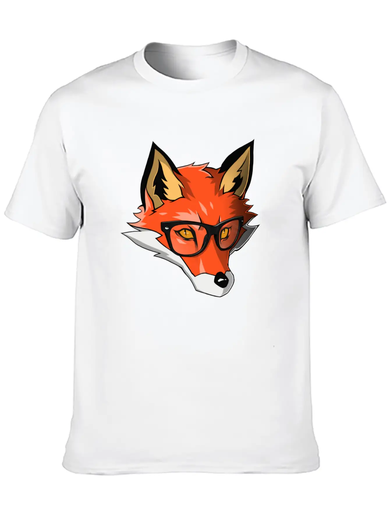 Orange Wolf Breathable Graphic T-Shirt – Perfect For Casual Days
