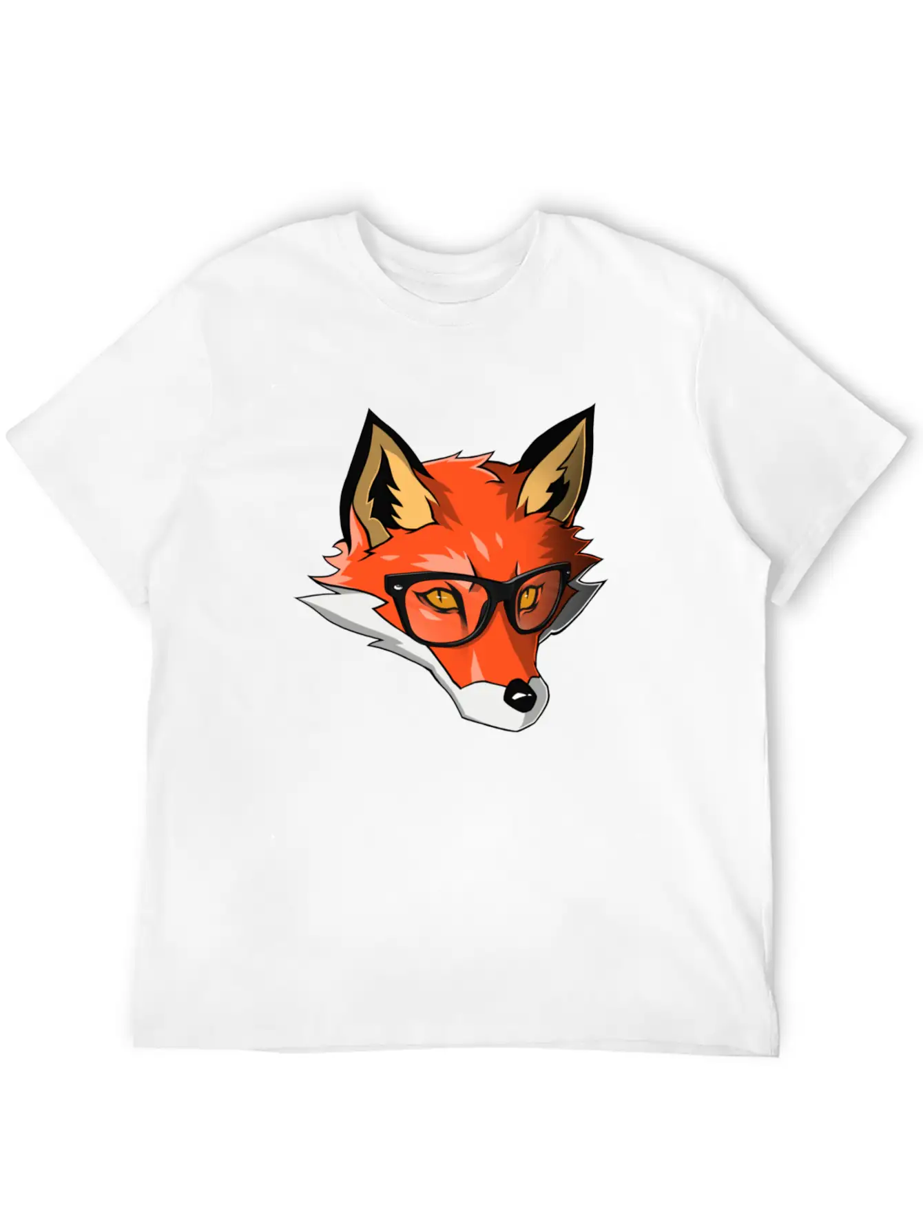 Orange Wolf Breathable Graphic T-Shirt – Perfect For Casual Days