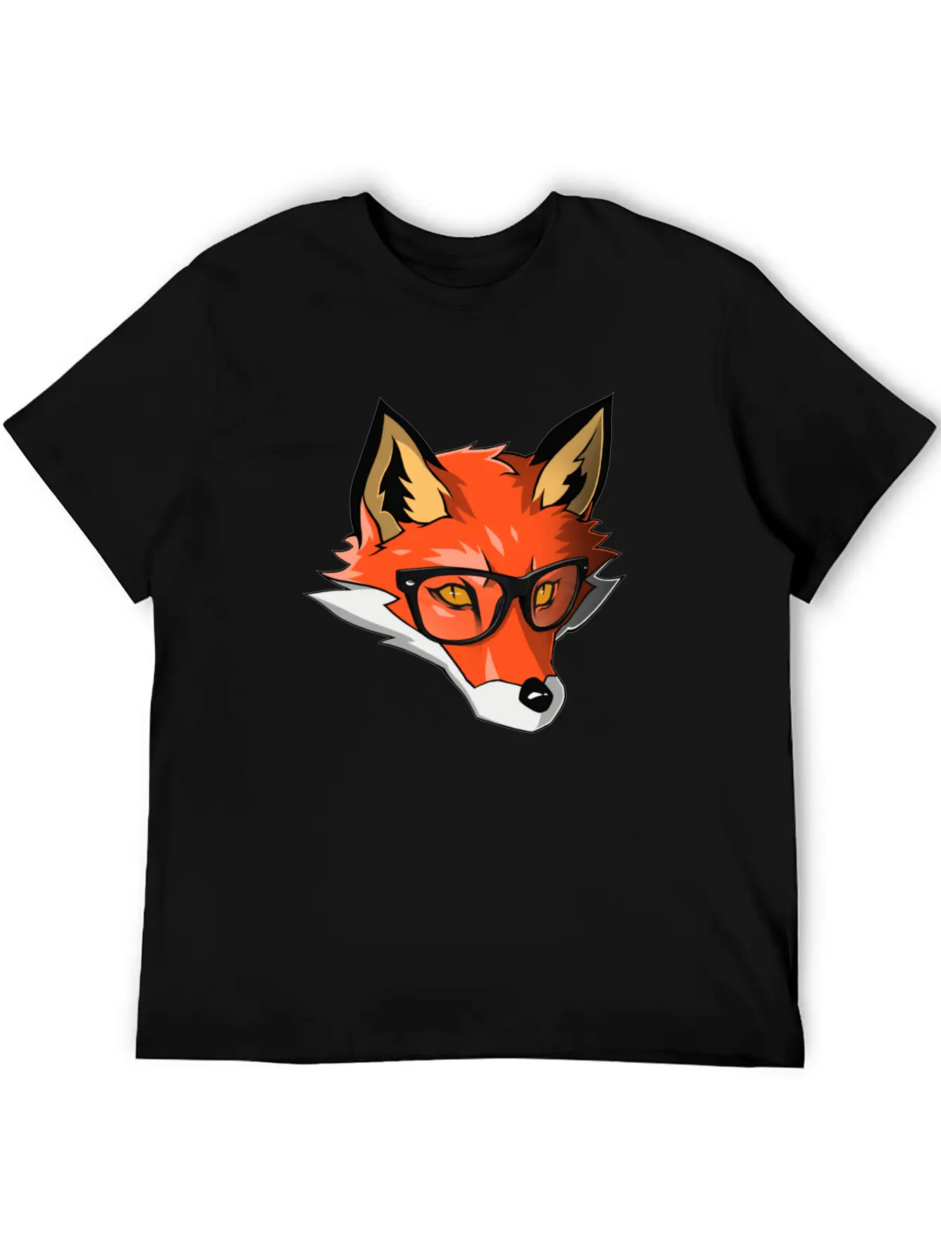 Orange Wolf Breathable Graphic T-Shirt – Perfect For Casual Days