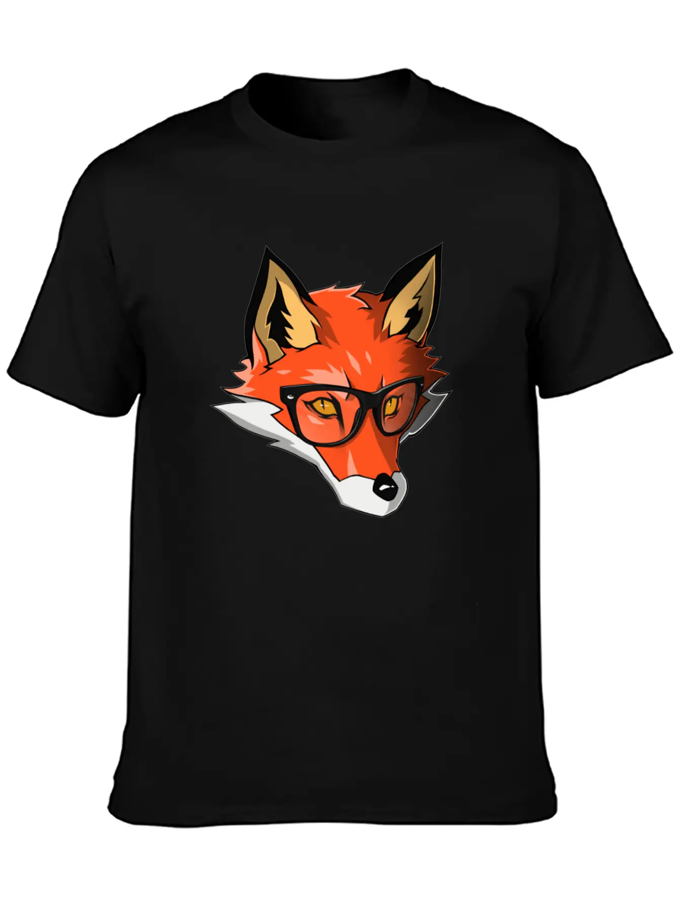 Orange Wolf Breathable Graphic T-Shirt – Perfect For Casual Days