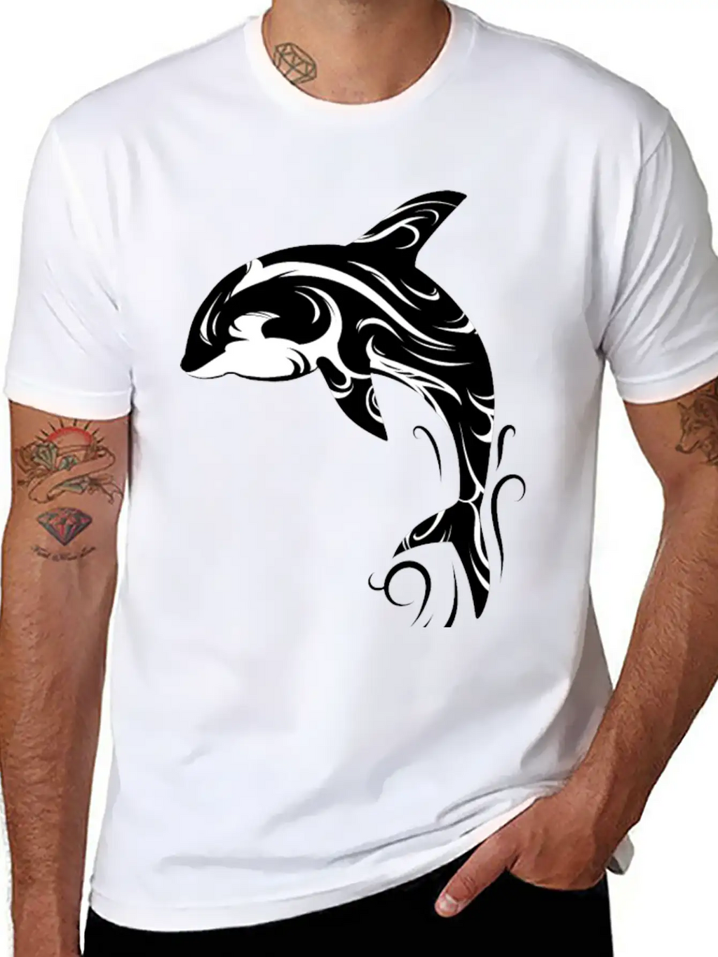 Orca Is My Spirit Animal Tribal Basic Graphic T-Shirt – Daily Comfort In Soft Cotton