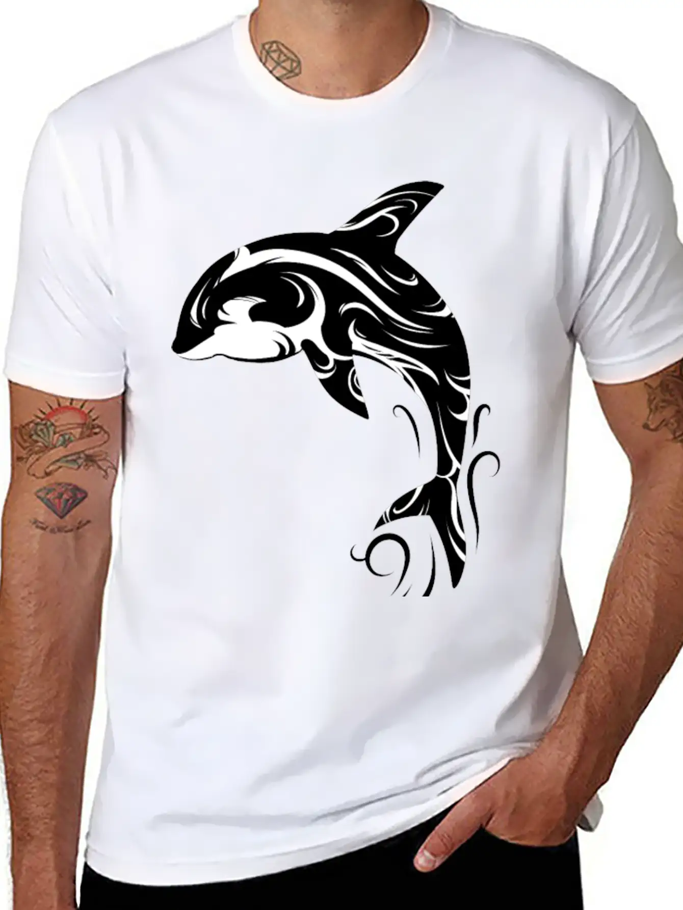 Orca Is My Spirit Animal Tribal Basic Graphic T-Shirt – Daily Comfort In Soft Cotton
