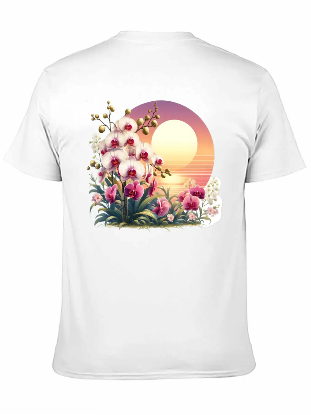 Orchid Sunset Essential Cotton Tee For Daily Outfits – Unisex Style