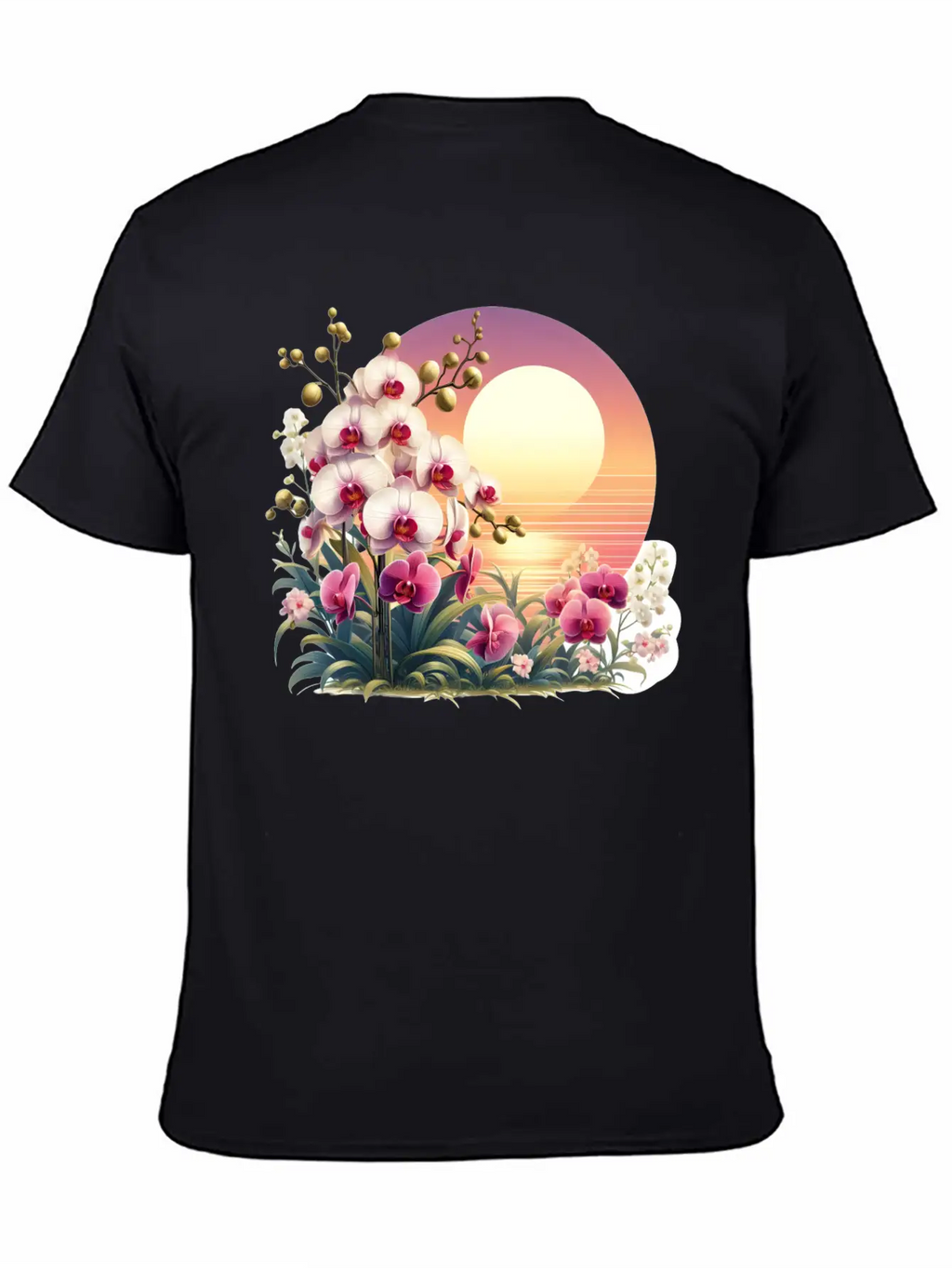 Orchid Sunset Essential Cotton Tee For Daily Outfits – Unisex Style