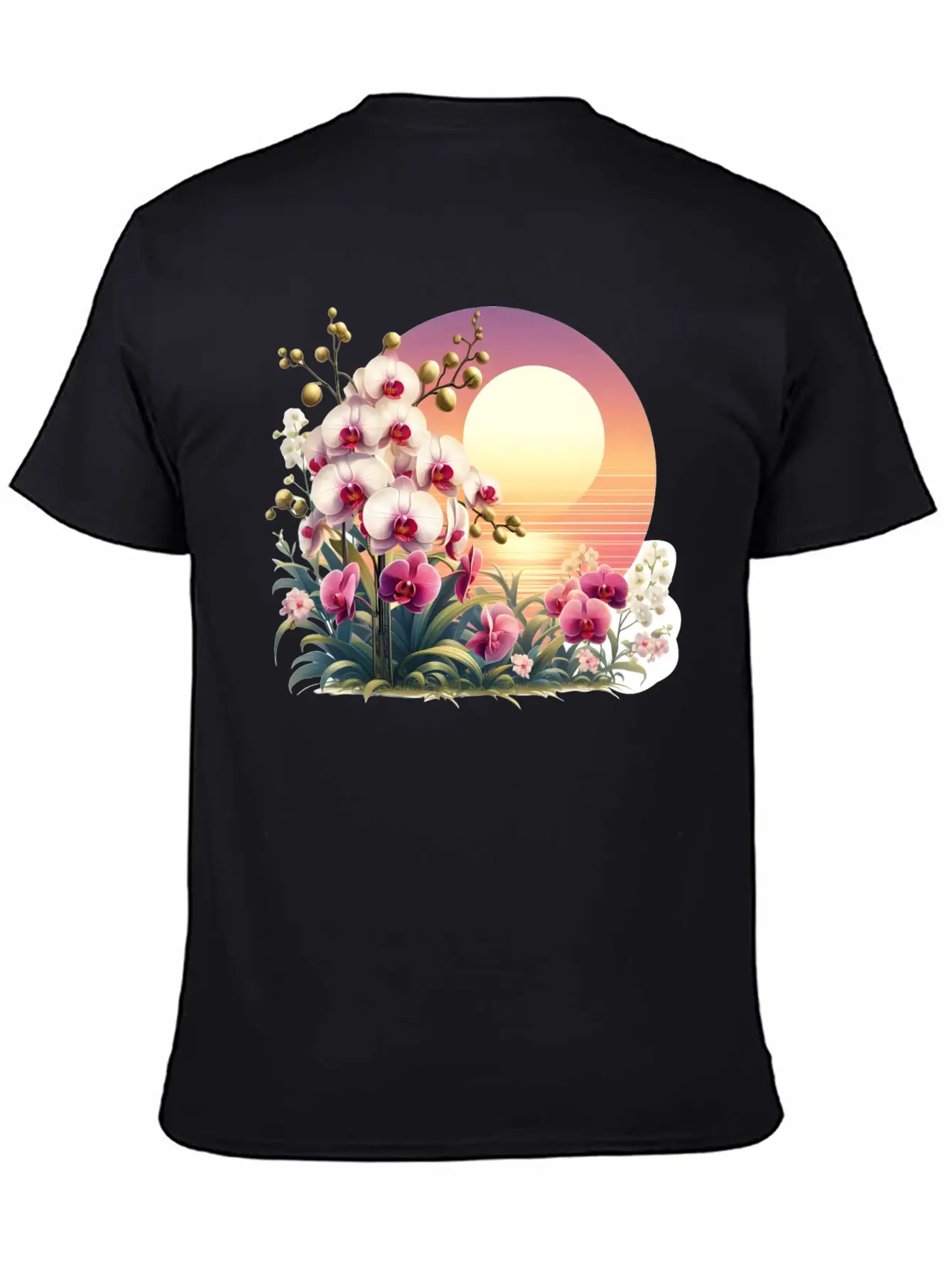 Orchid Sunset Essential Cotton Tee For Daily Outfits – Unisex Style