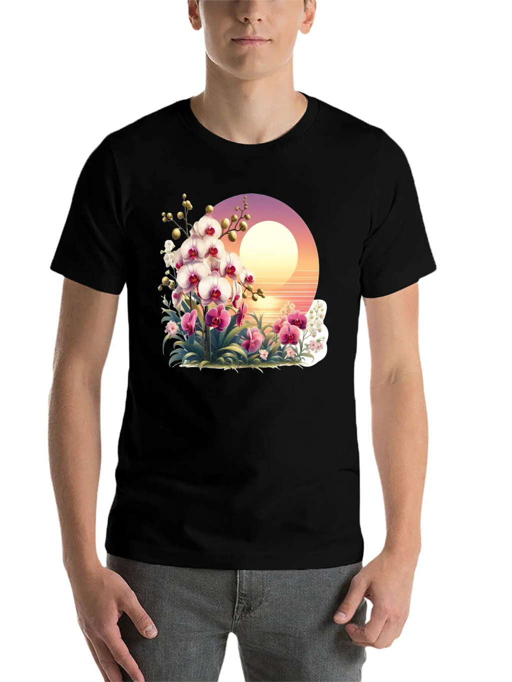 Orchid Sunset Essential Cotton Tee For Daily Outfits – Unisex Style