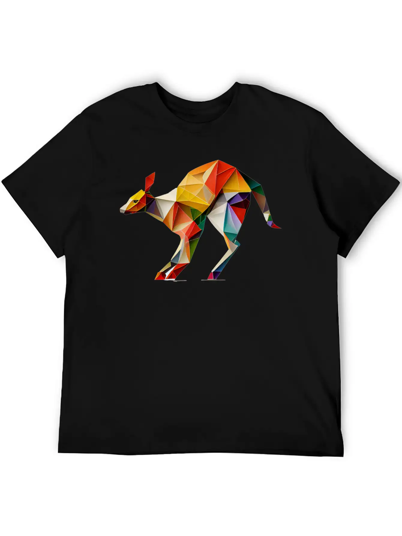 Origami Kangaroo: A Folding Masterpiece Basic Graphic T-Shirt – Daily Comfort In Soft Cotton