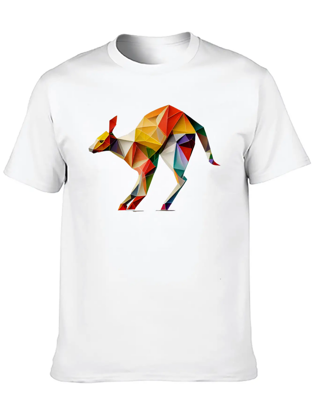 Origami Kangaroo: A Folding Masterpiece Basic Graphic T-Shirt – Daily Comfort In Soft Cotton