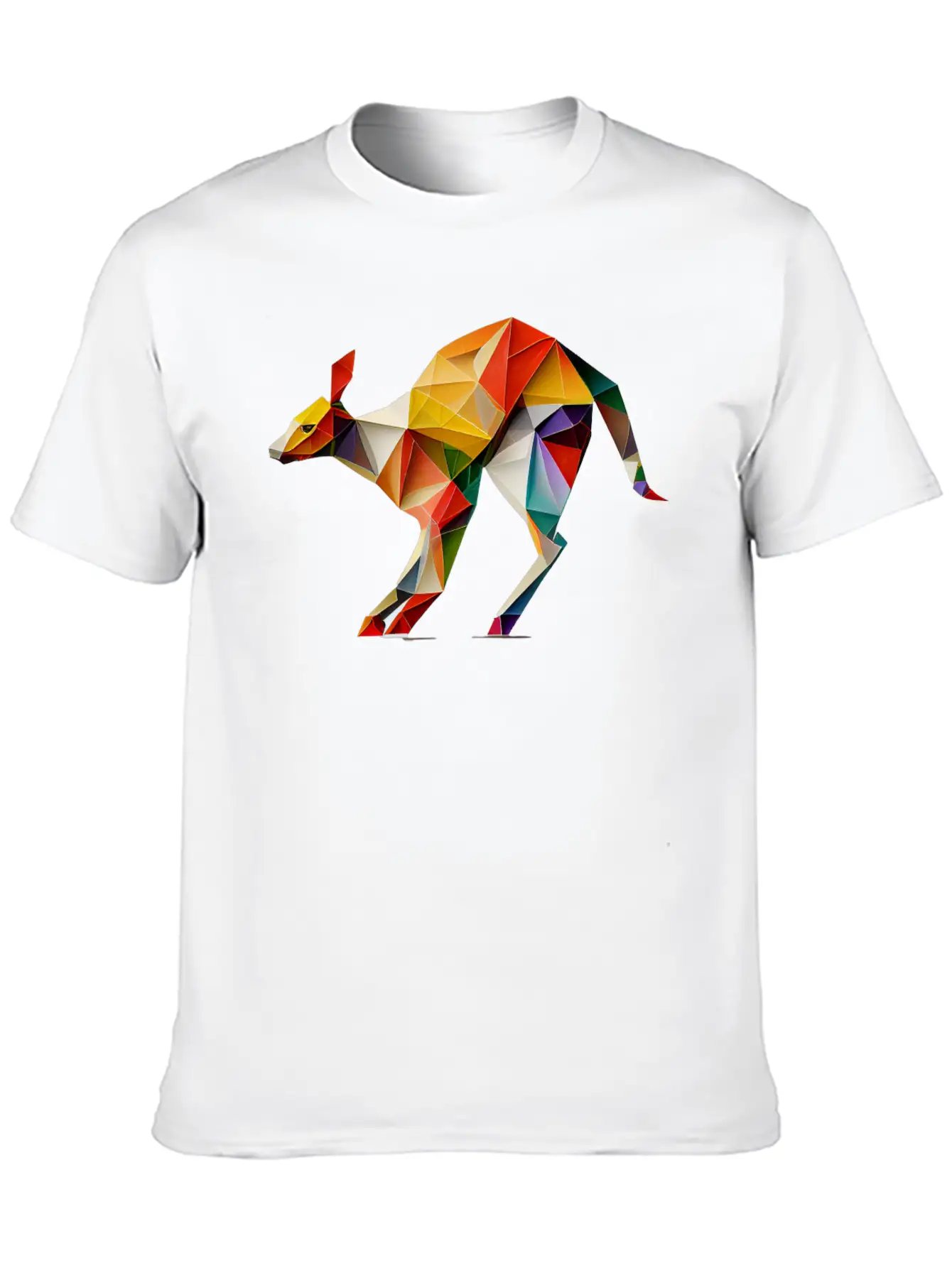 Origami Kangaroo: A Folding Masterpiece Basic Graphic T-Shirt – Daily Comfort In Soft Cotton