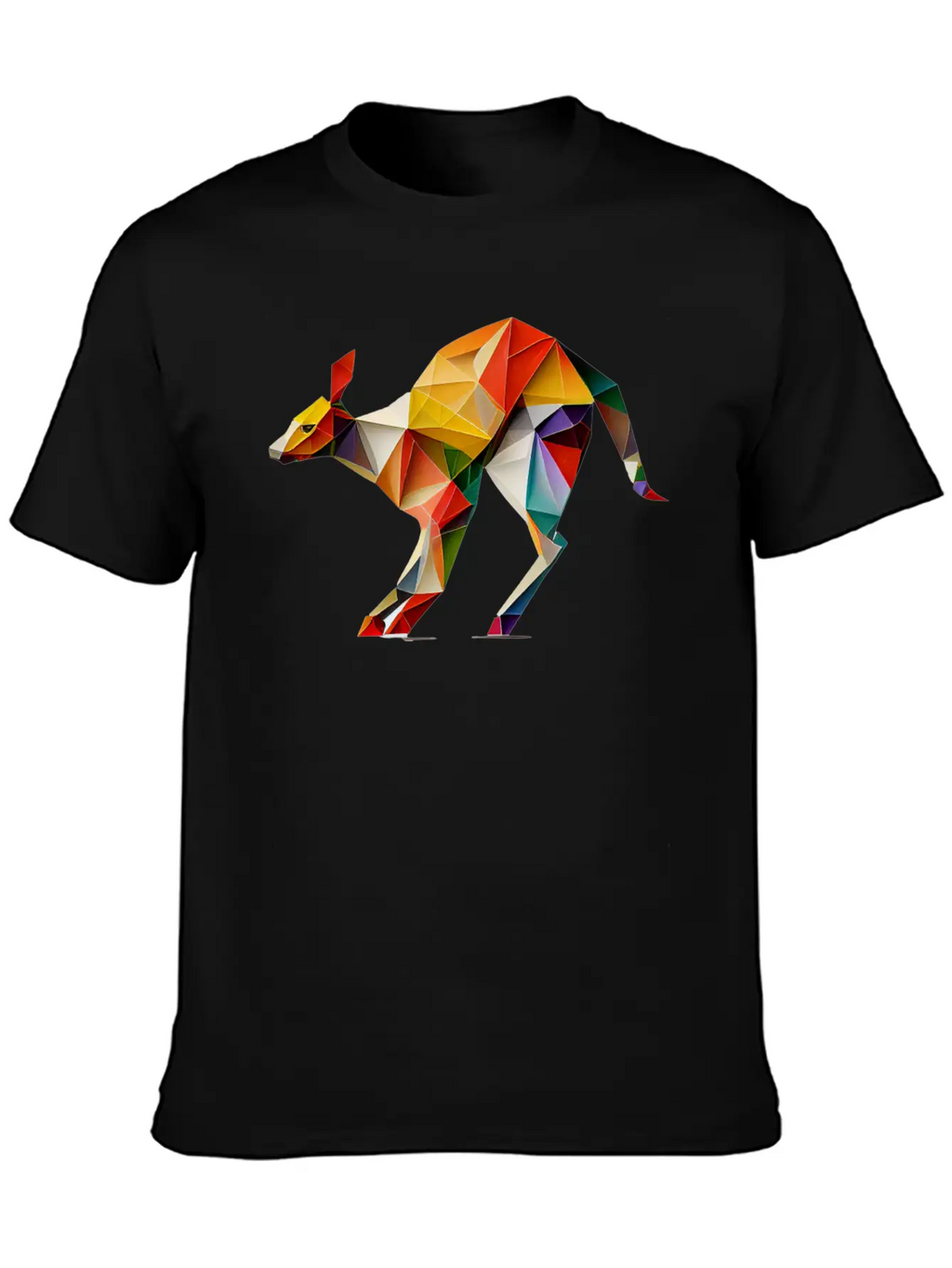 Origami Kangaroo: A Folding Masterpiece Basic Graphic T-Shirt – Daily Comfort In Soft Cotton