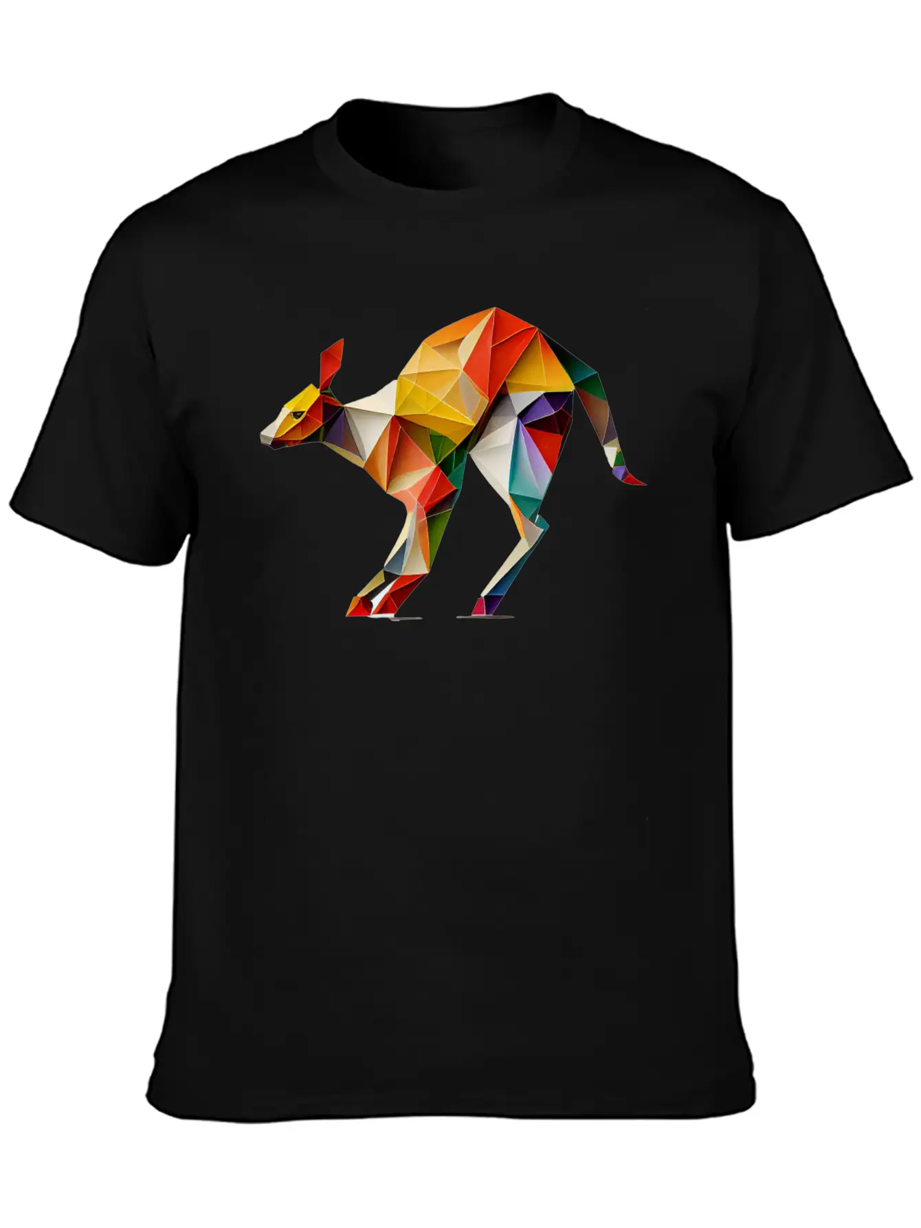 Origami Kangaroo: A Folding Masterpiece Basic Graphic T-Shirt – Daily Comfort In Soft Cotton