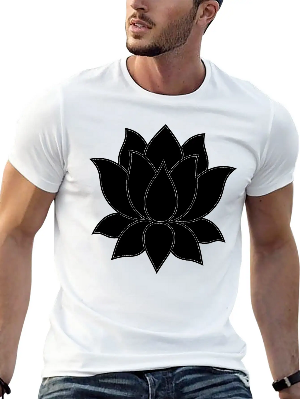 Original Lotus Flower Symbol Stylish Everyday T-Shirt – Unisex Basic Cotton Tee