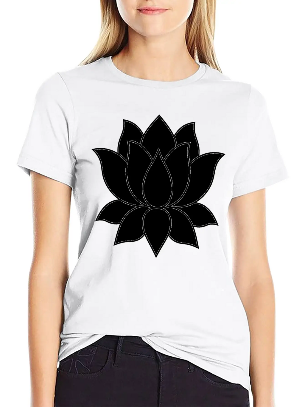 Original Lotus Flower Symbol Stylish Everyday T-Shirt – Unisex Basic Cotton Tee