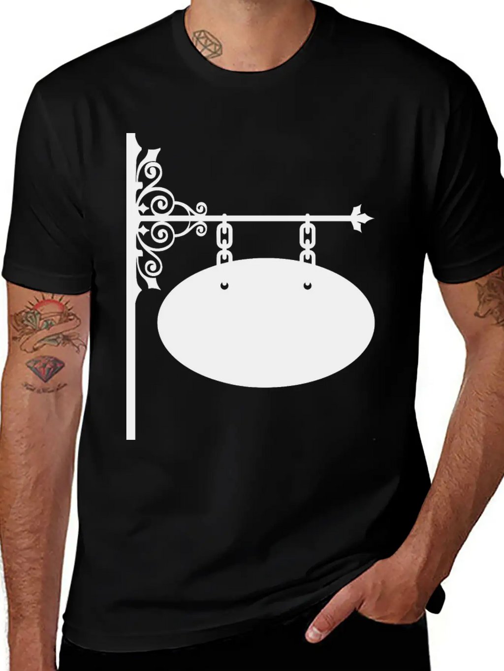 Ornate Decorative Wrought Iron Sign Classic Cotton Tee – Unisex Comfort For Any Season