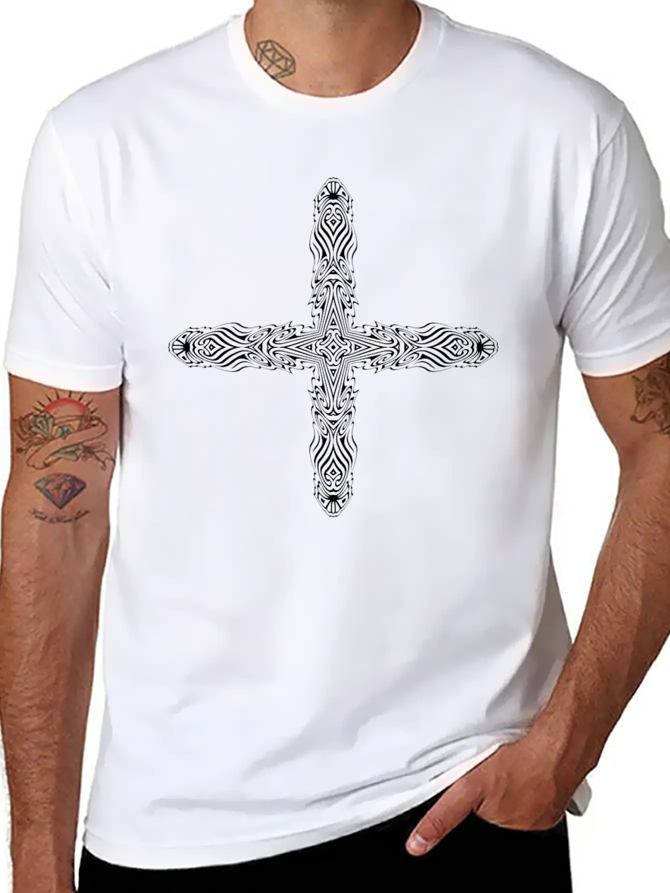 Ornate Flourish Design 12 Unisex Casual T-Shirt – Clean Design For Daily Comfort