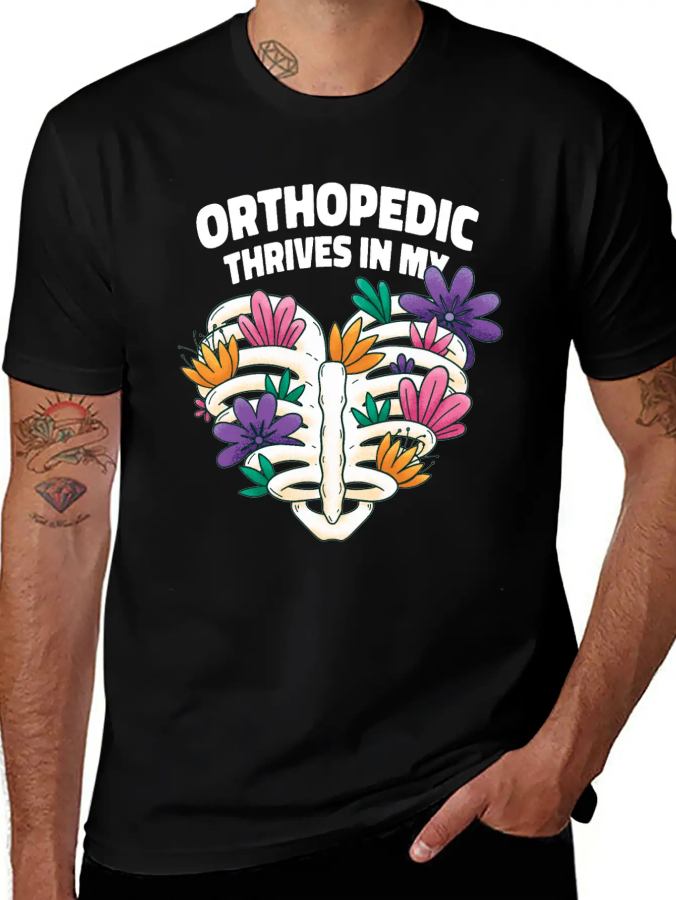 Orthopedist Heart Floral Art Classic Cotton Tee – Unisex Comfort For Any Season