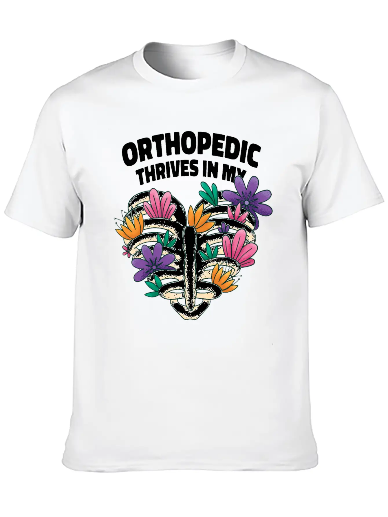 Orthopedist Heart Floral Art Classic Cotton Tee – Unisex Comfort For Any Season