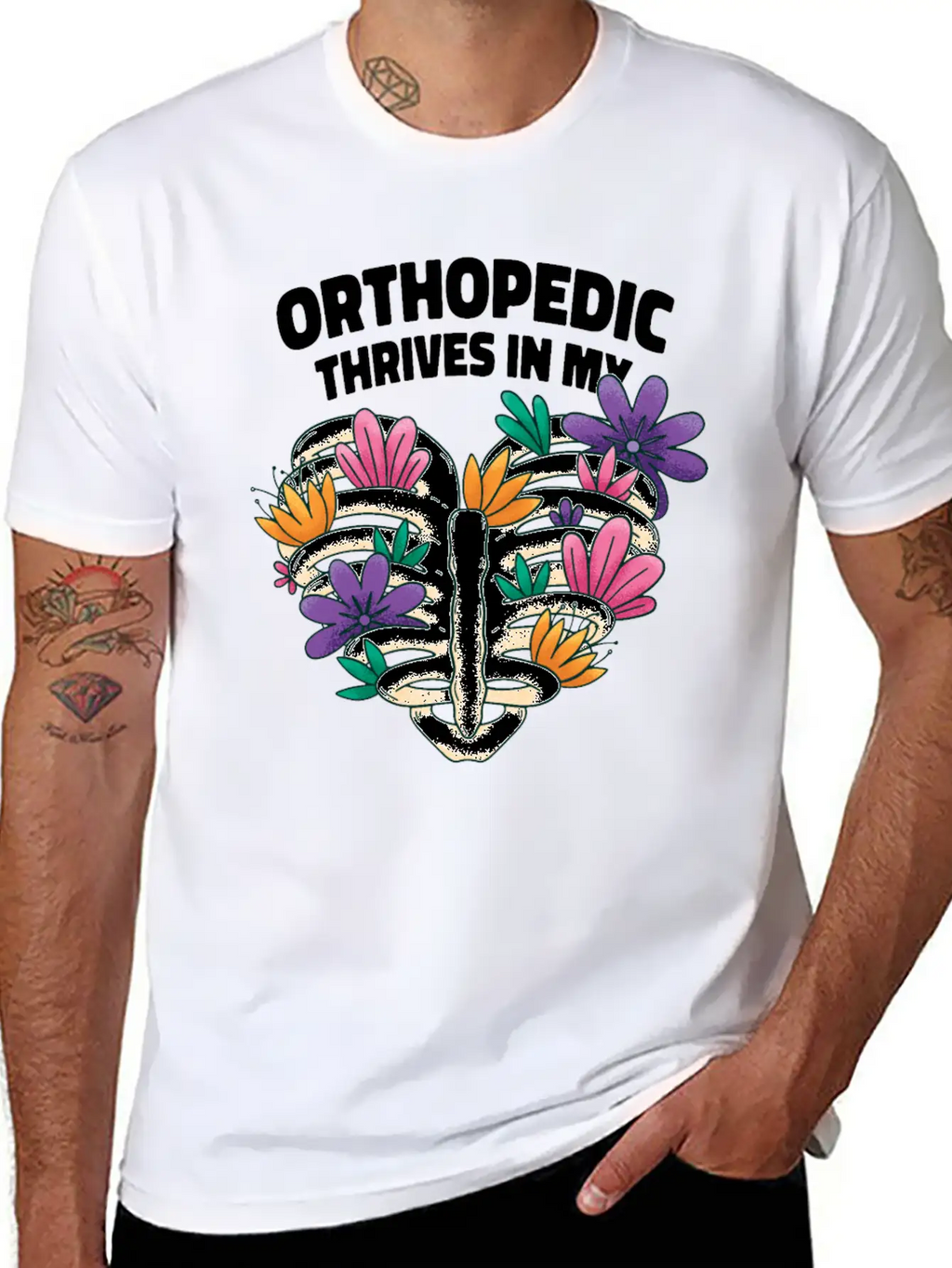 Orthopedist Heart Floral Art Classic Cotton Tee – Unisex Comfort For Any Season