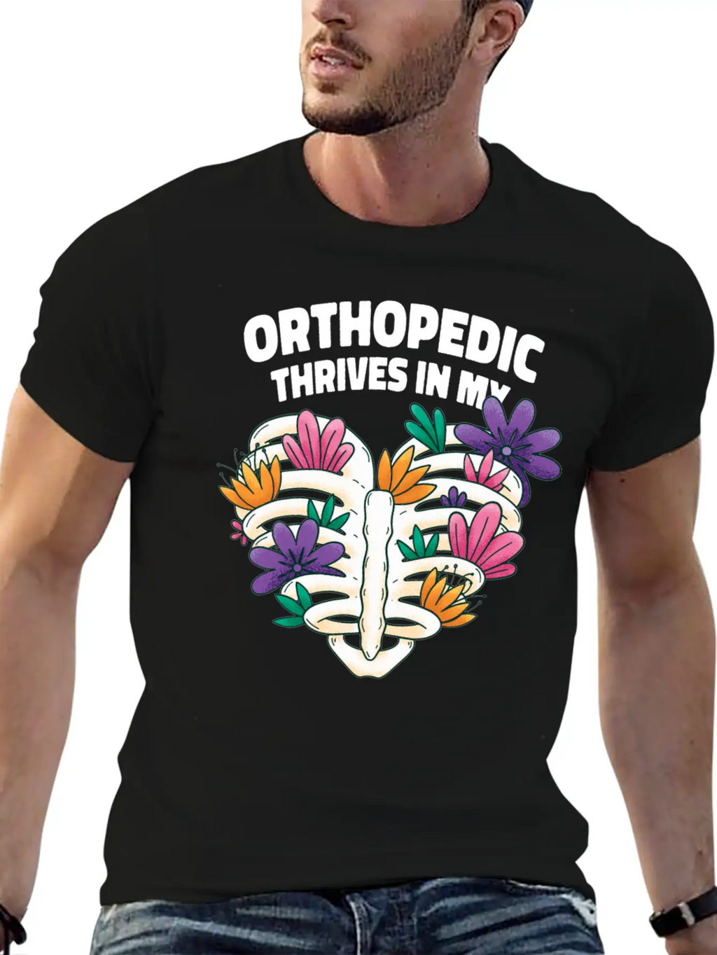 Orthopedist Heart Floral Art Classic Cotton Tee – Unisex Comfort For Any Season