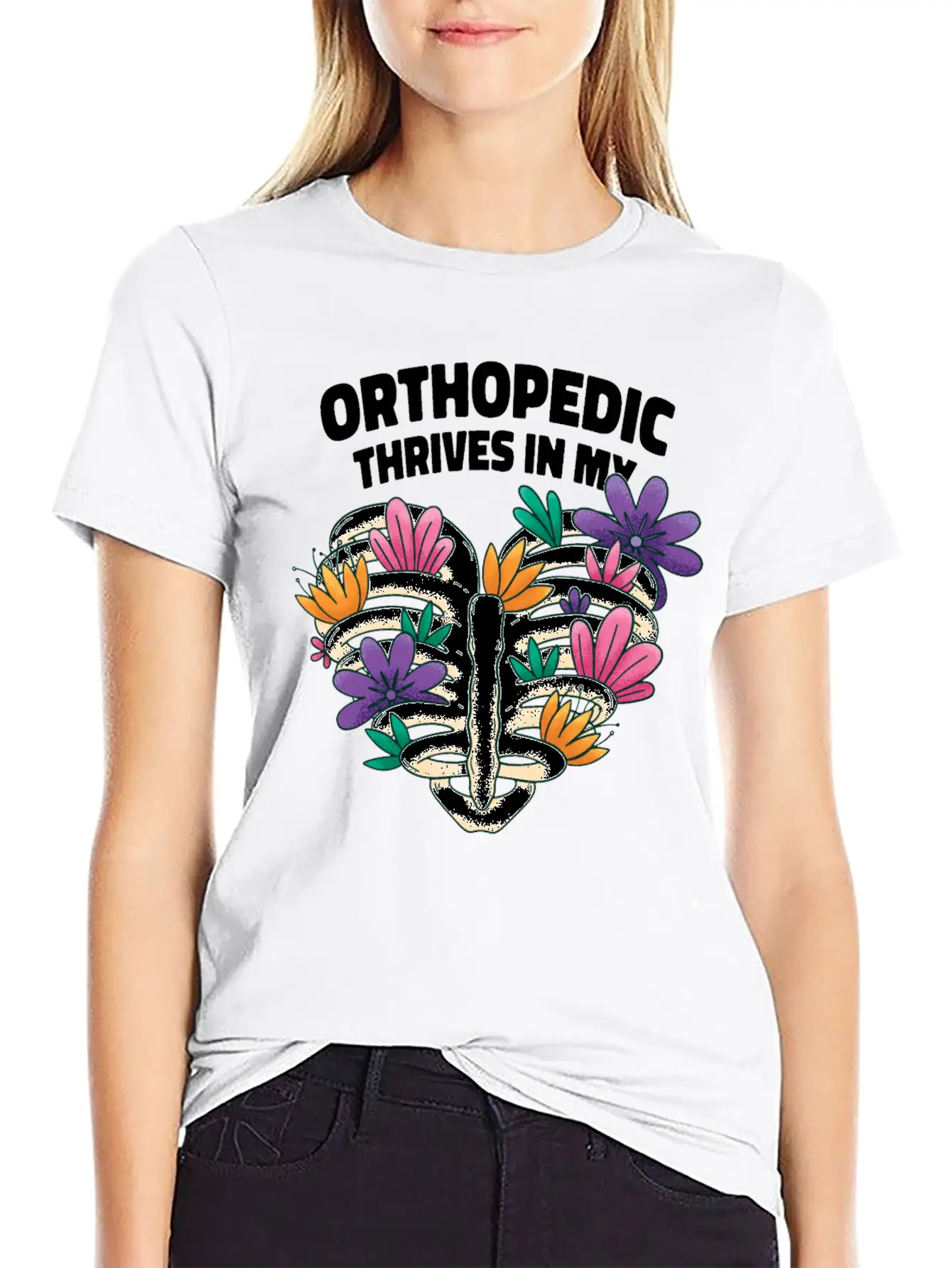 Orthopedist Heart Floral Art Classic Cotton Tee – Unisex Comfort For Any Season