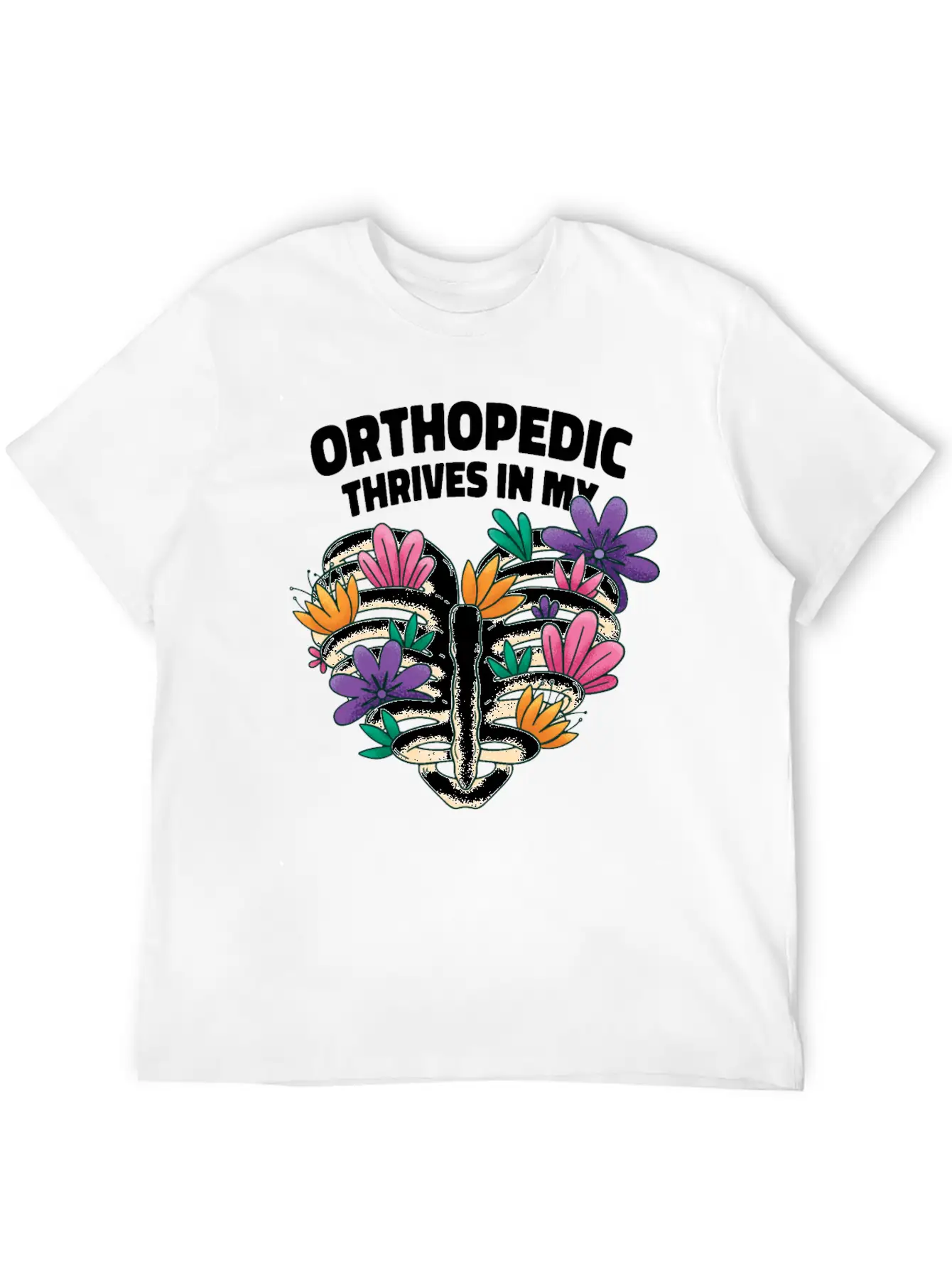 Orthopedist Heart Floral Art Classic Cotton Tee – Unisex Comfort For Any Season
