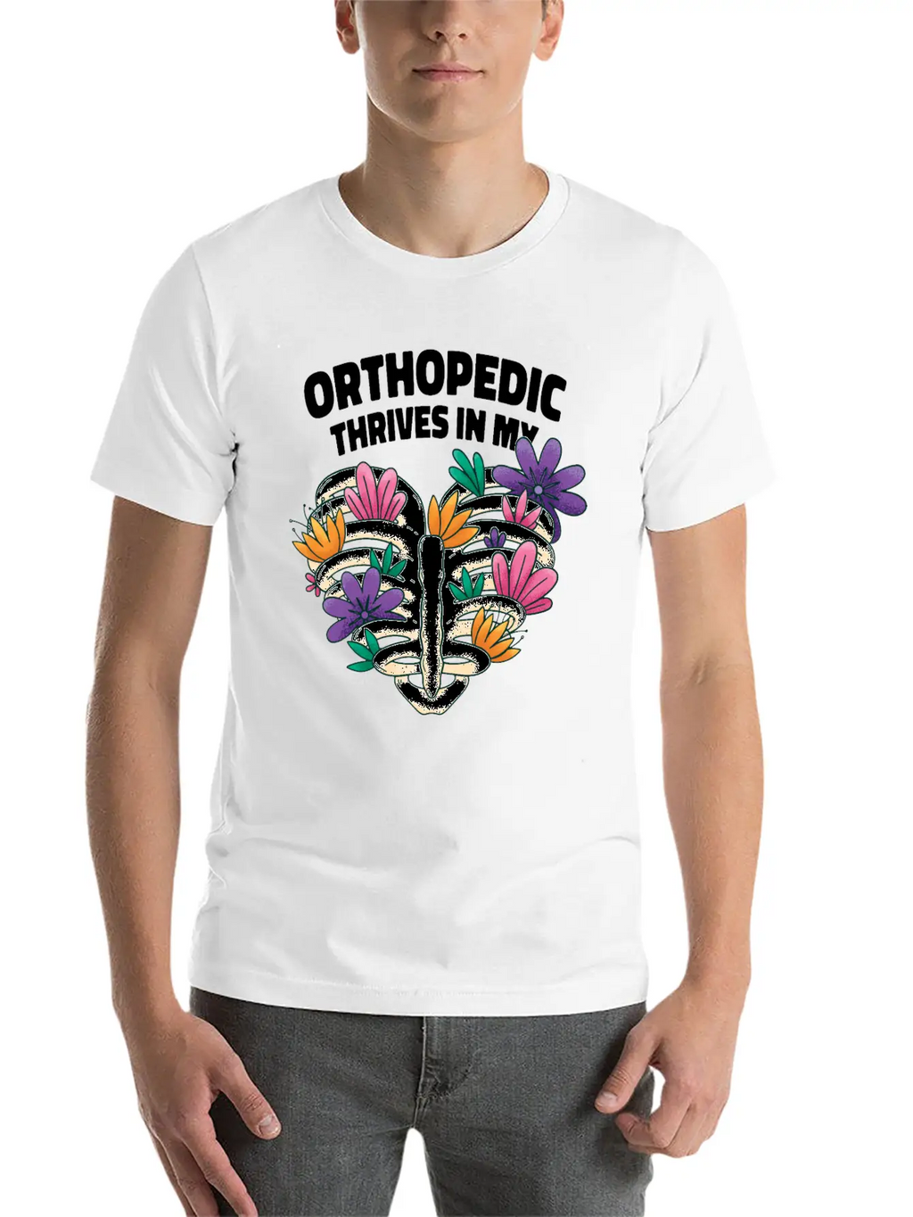 Orthopedist Heart Floral Art Classic Cotton Tee – Unisex Comfort For Any Season