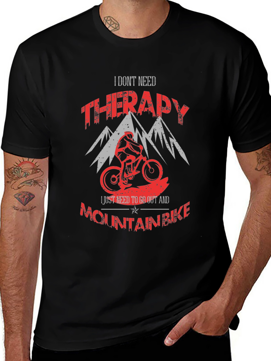Mountain Bike Therapy Graphic T-Shirt