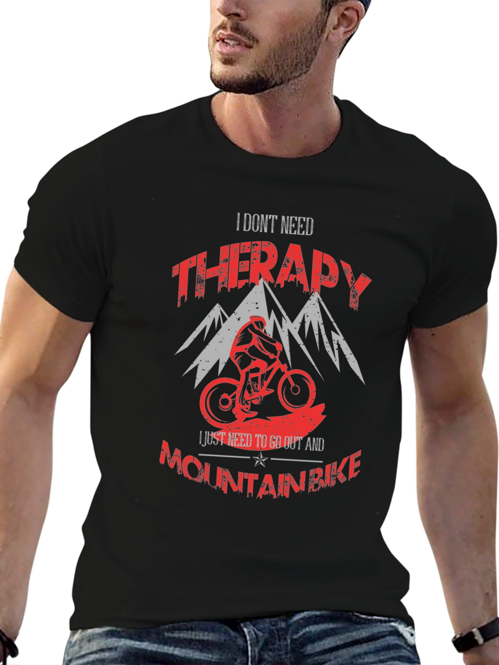 Mountain Bike Therapy Graphic T-Shirt