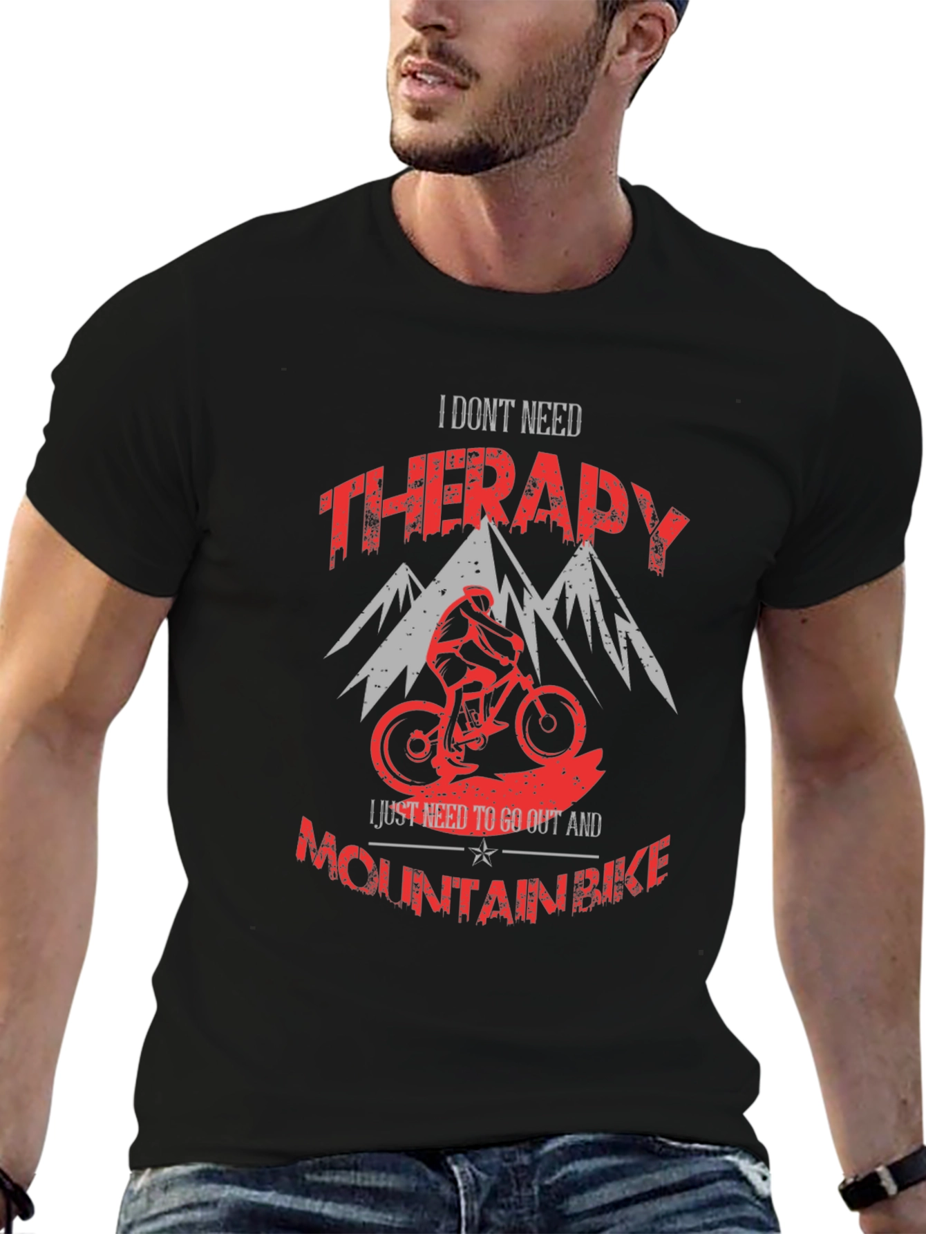 Mountain Bike Therapy Graphic T-Shirt