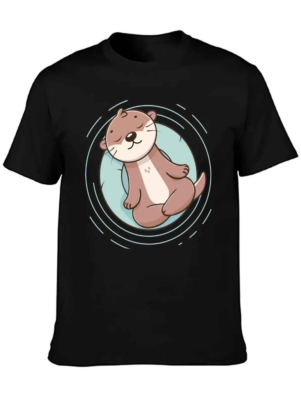 Otter Enjoying A Relaxing Meditation Stylish Everyday T-Shirt – Unisex Basic Cotton Tee
