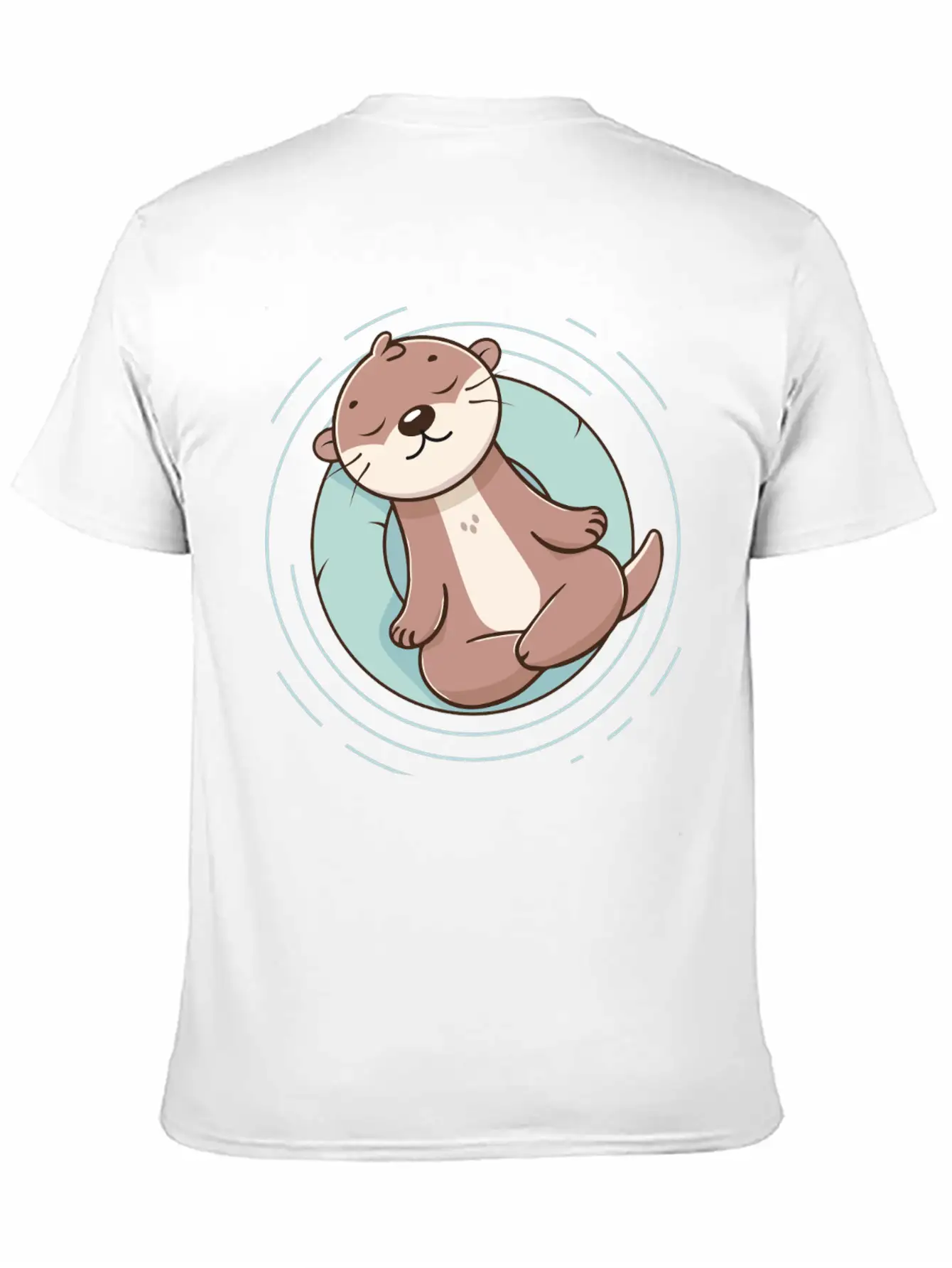 Otter Enjoying A Relaxing Meditation Stylish Everyday T-Shirt – Unisex Basic Cotton Tee
