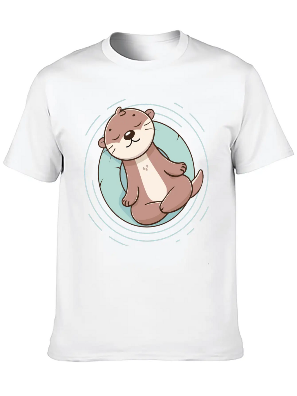 Otter Enjoying A Relaxing Meditation Stylish Everyday T-Shirt – Unisex Basic Cotton Tee