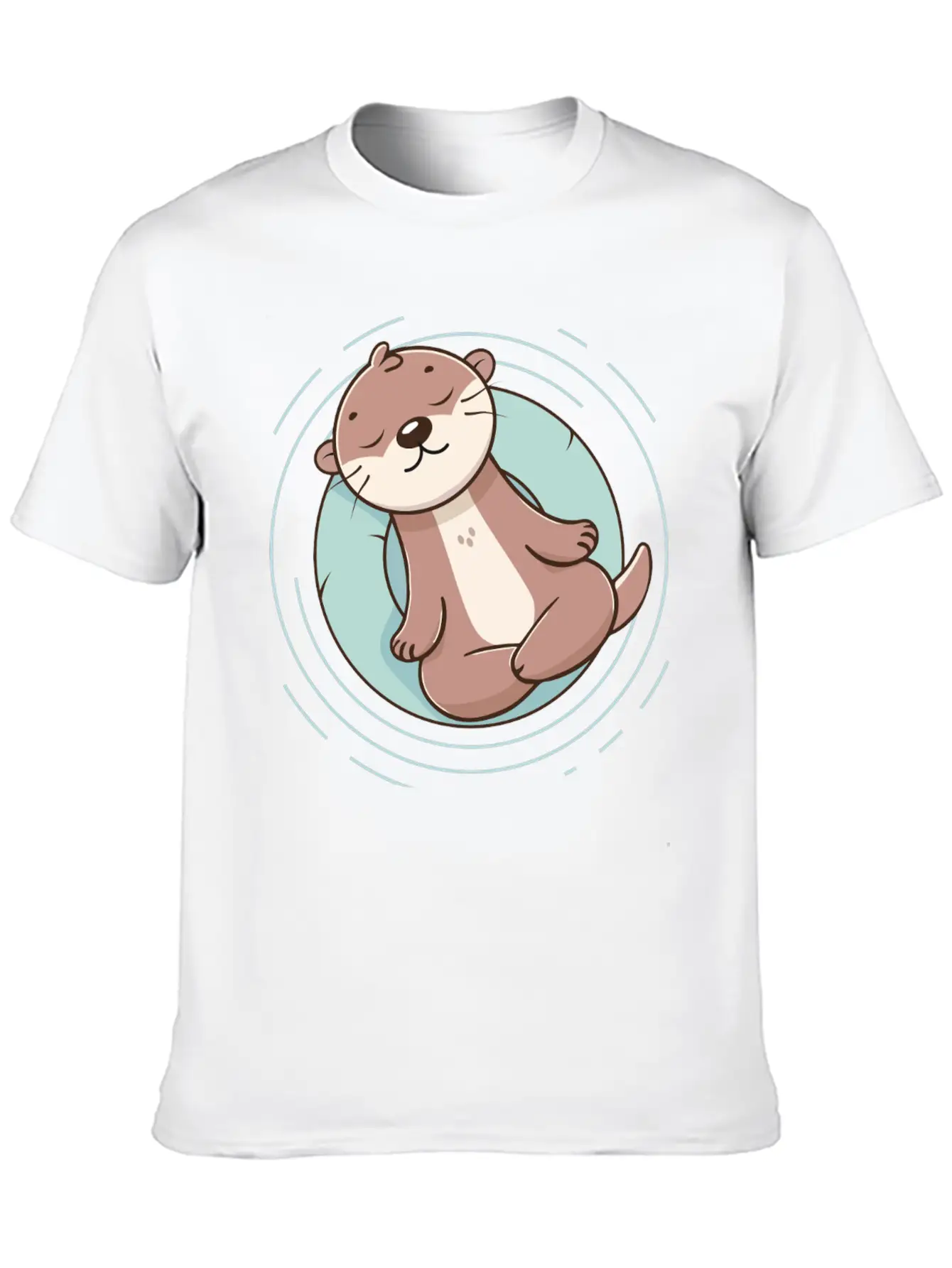 Otter Enjoying A Relaxing Meditation Stylish Everyday T-Shirt – Unisex Basic Cotton Tee
