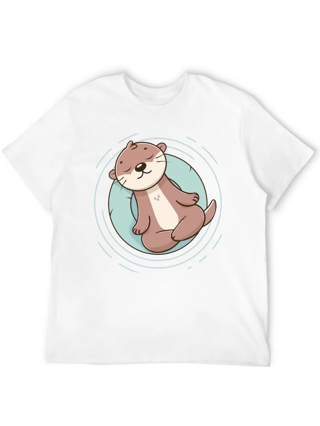 Otter Enjoying A Relaxing Meditation Stylish Everyday T-Shirt – Unisex Basic Cotton Tee