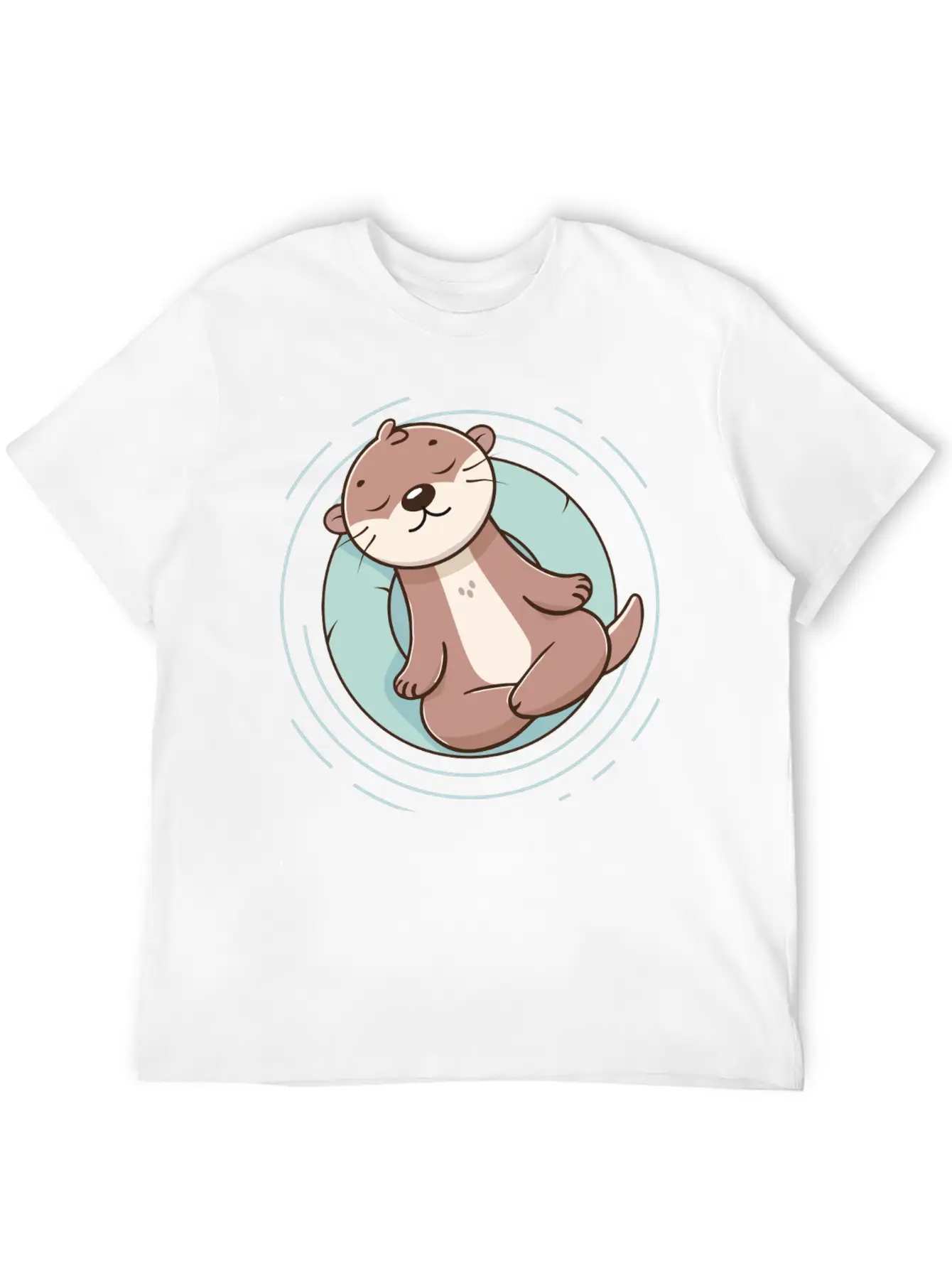 Otter Enjoying A Relaxing Meditation Stylish Everyday T-Shirt – Unisex Basic Cotton Tee
