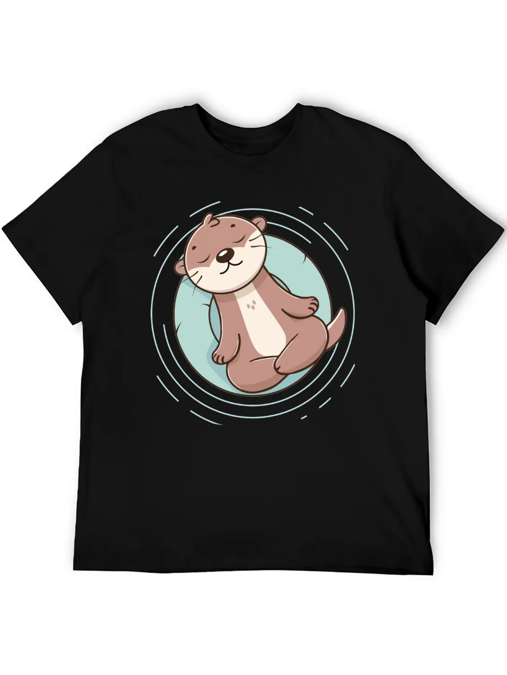 Otter Enjoying A Relaxing Meditation Stylish Everyday T-Shirt – Unisex Basic Cotton Tee