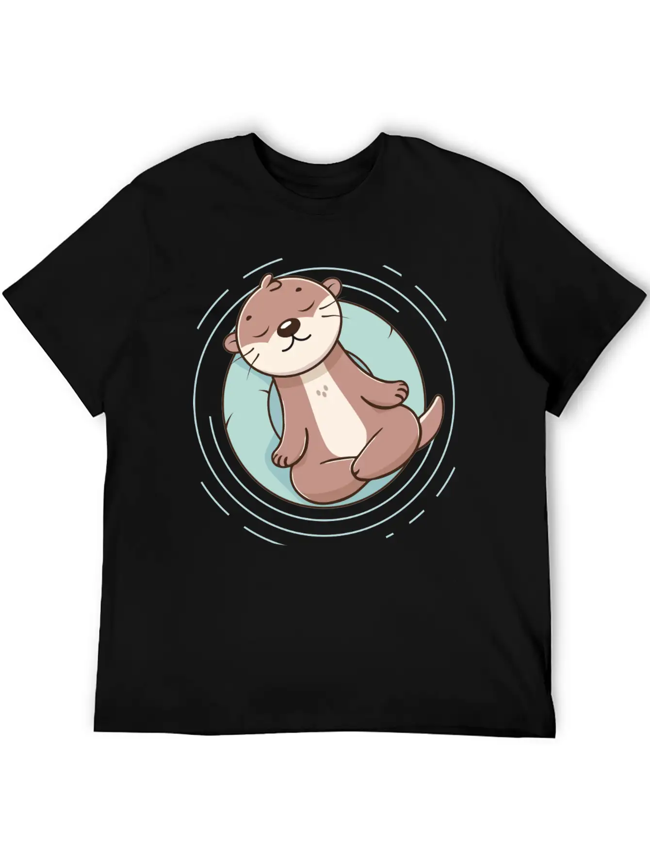 Otter Enjoying A Relaxing Meditation Stylish Everyday T-Shirt – Unisex Basic Cotton Tee
