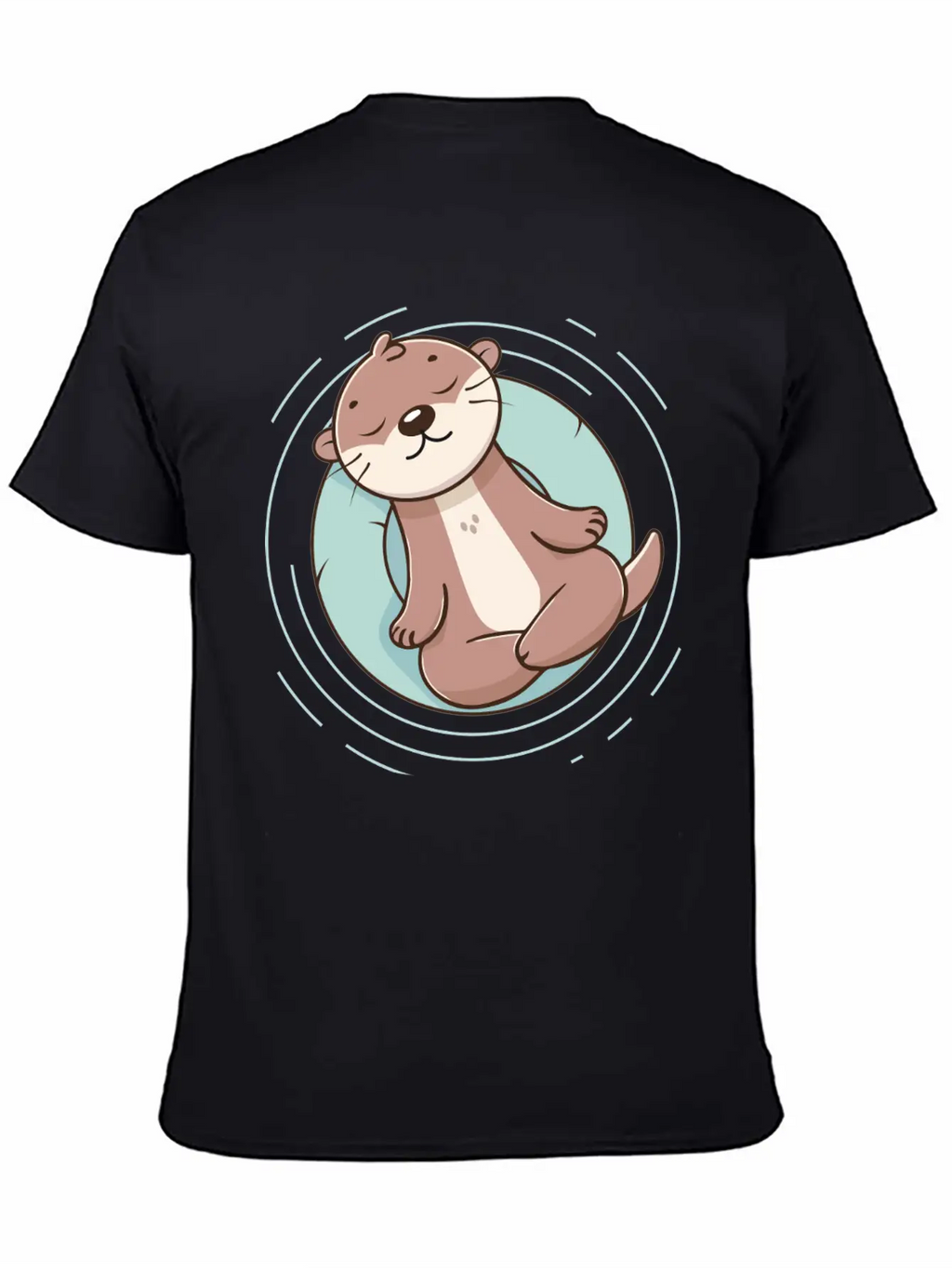 Otter Enjoying A Relaxing Meditation Stylish Everyday T-Shirt – Unisex Basic Cotton Tee