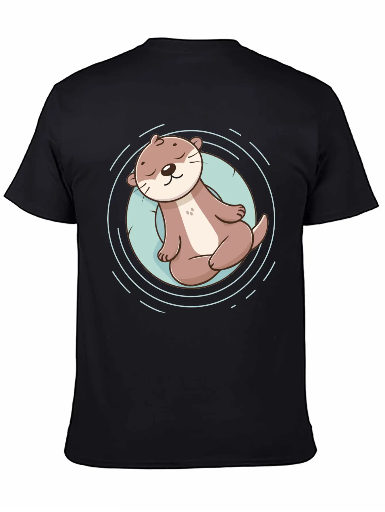 Otter Enjoying A Relaxing Meditation Stylish Everyday T-Shirt – Unisex Basic Cotton Tee