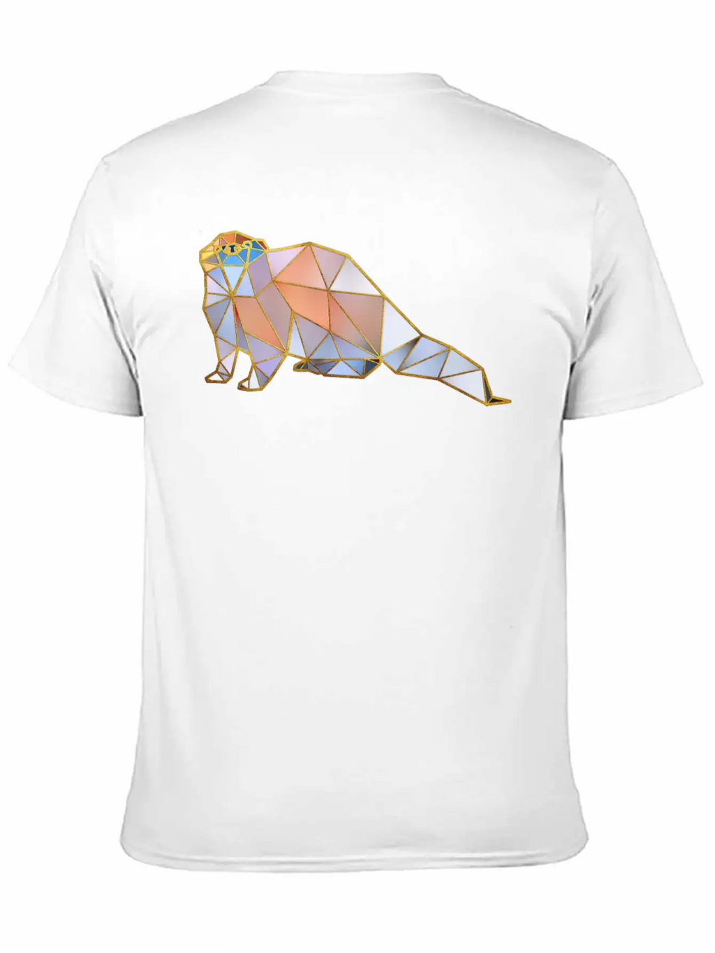 Otter Geometric Gold Lines Basic Graphic T-Shirt – Daily Comfort In Soft Cotton