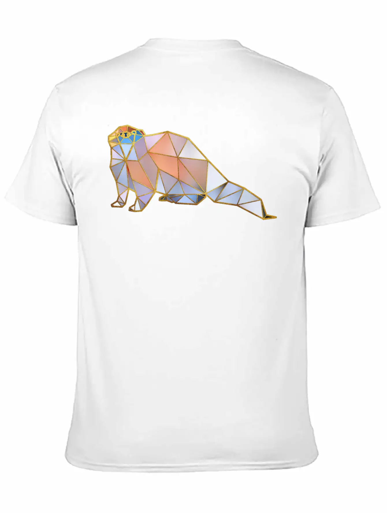 Otter Geometric Gold Lines Basic Graphic T-Shirt – Daily Comfort In Soft Cotton