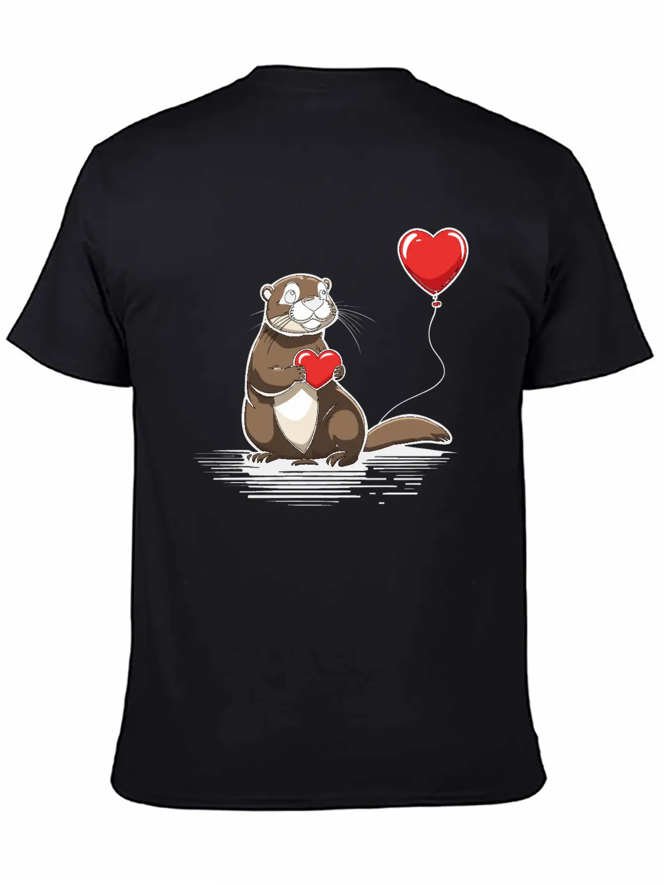 Otter Heart - Valentine's Day Relaxed Everyday Tee – Lightweight And Durable Cotton