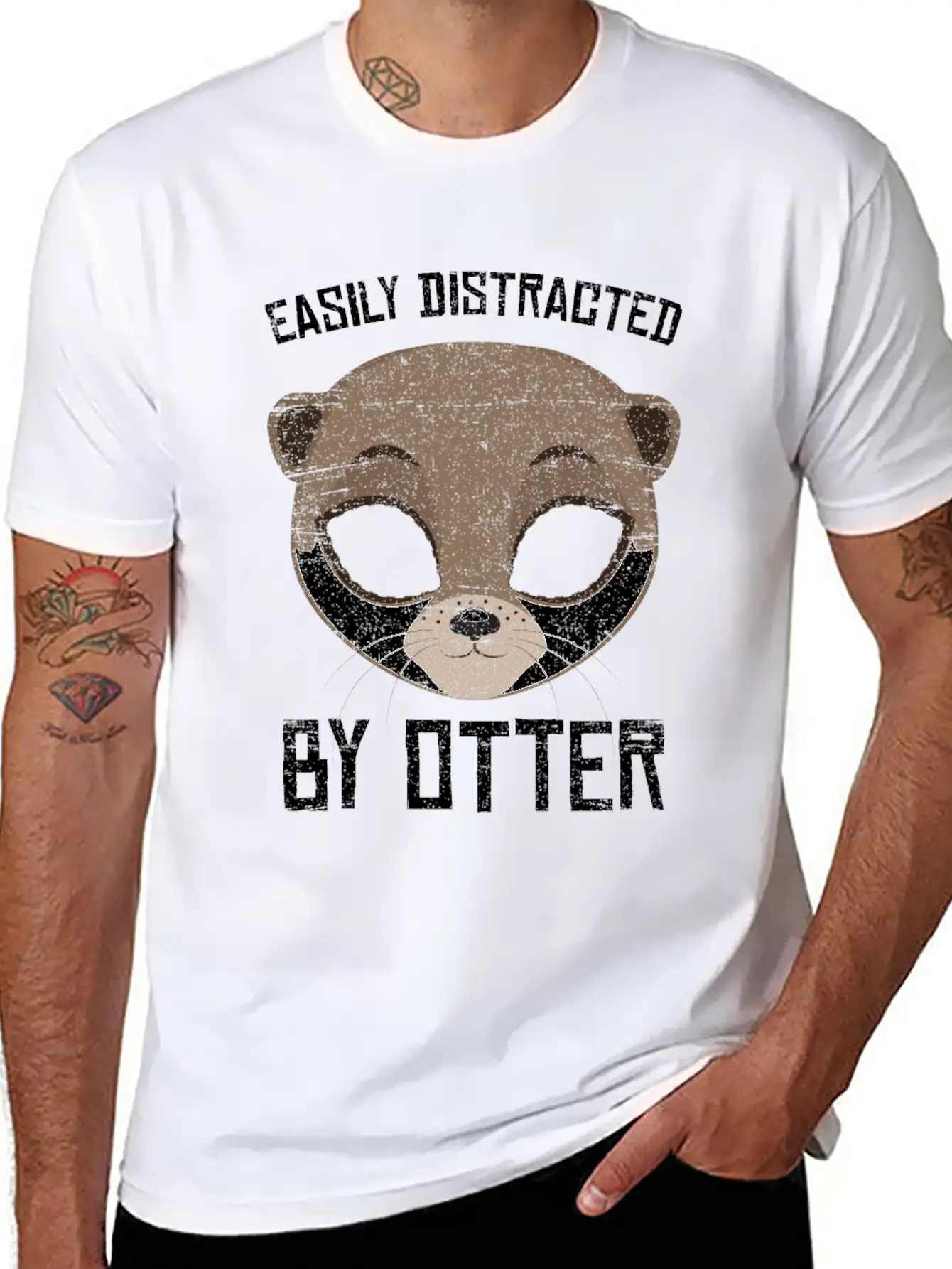 Otter Zoo Friendly Water Construction Family Trick Timeless Short Sleeve Tee – Comfy And Minimalist Design