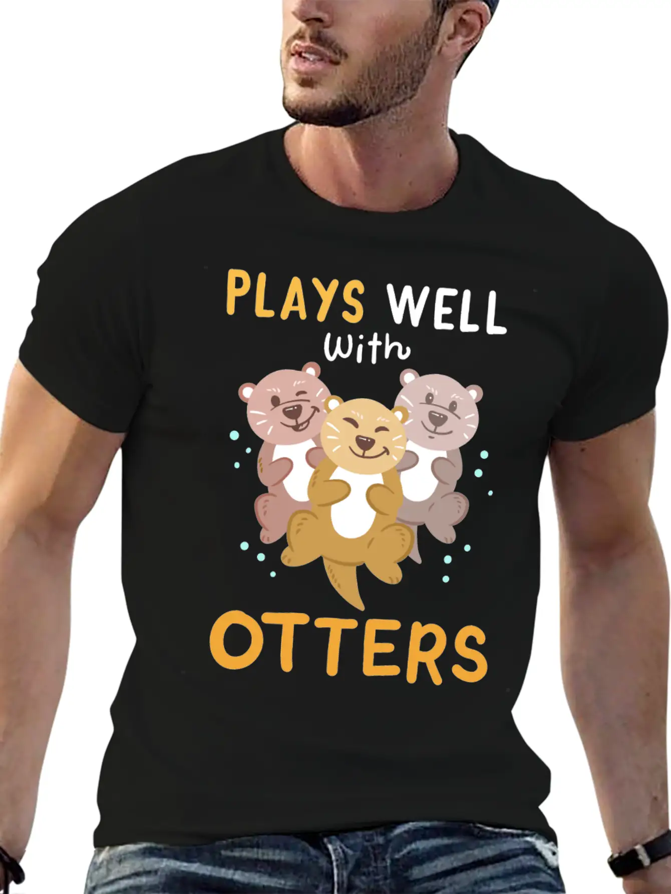 Otters Otter Kawaii Breathable Soft Cotton T-Shirt – Timeless Casual Look