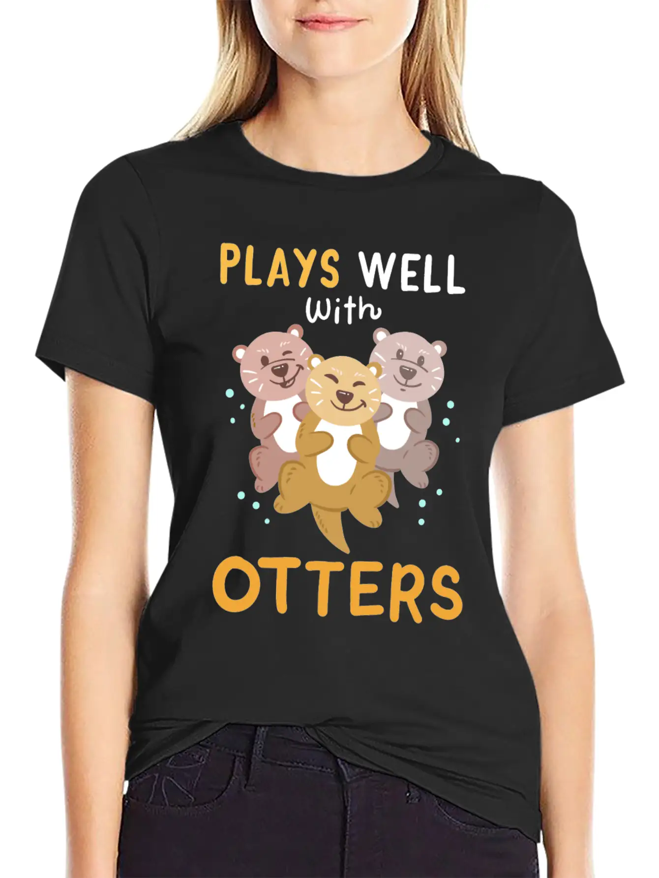 Otters Otter Kawaii Breathable Soft Cotton T-Shirt – Timeless Casual Look