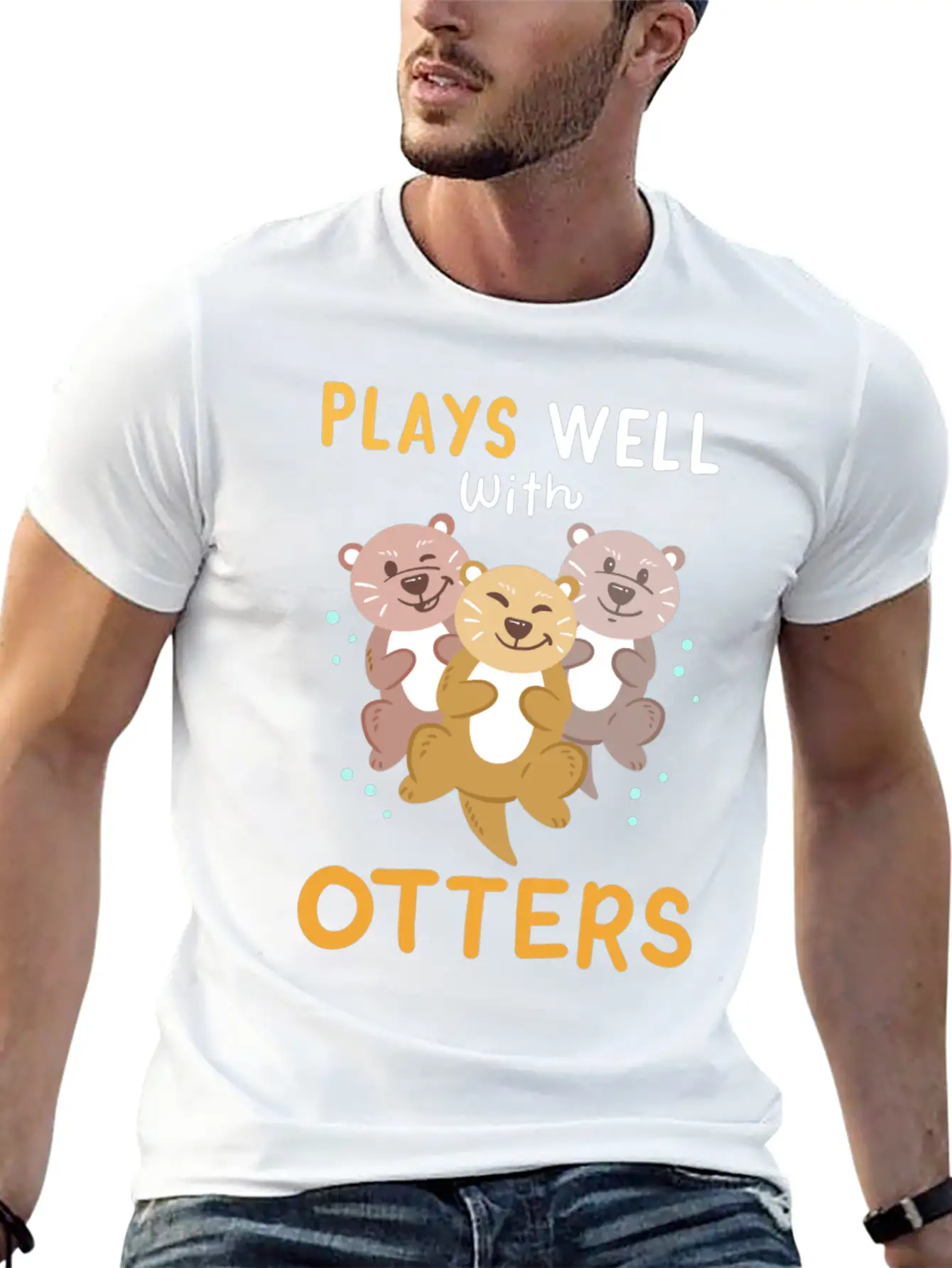 Otters Otter Kawaii Breathable Soft Cotton T-Shirt – Timeless Casual Look