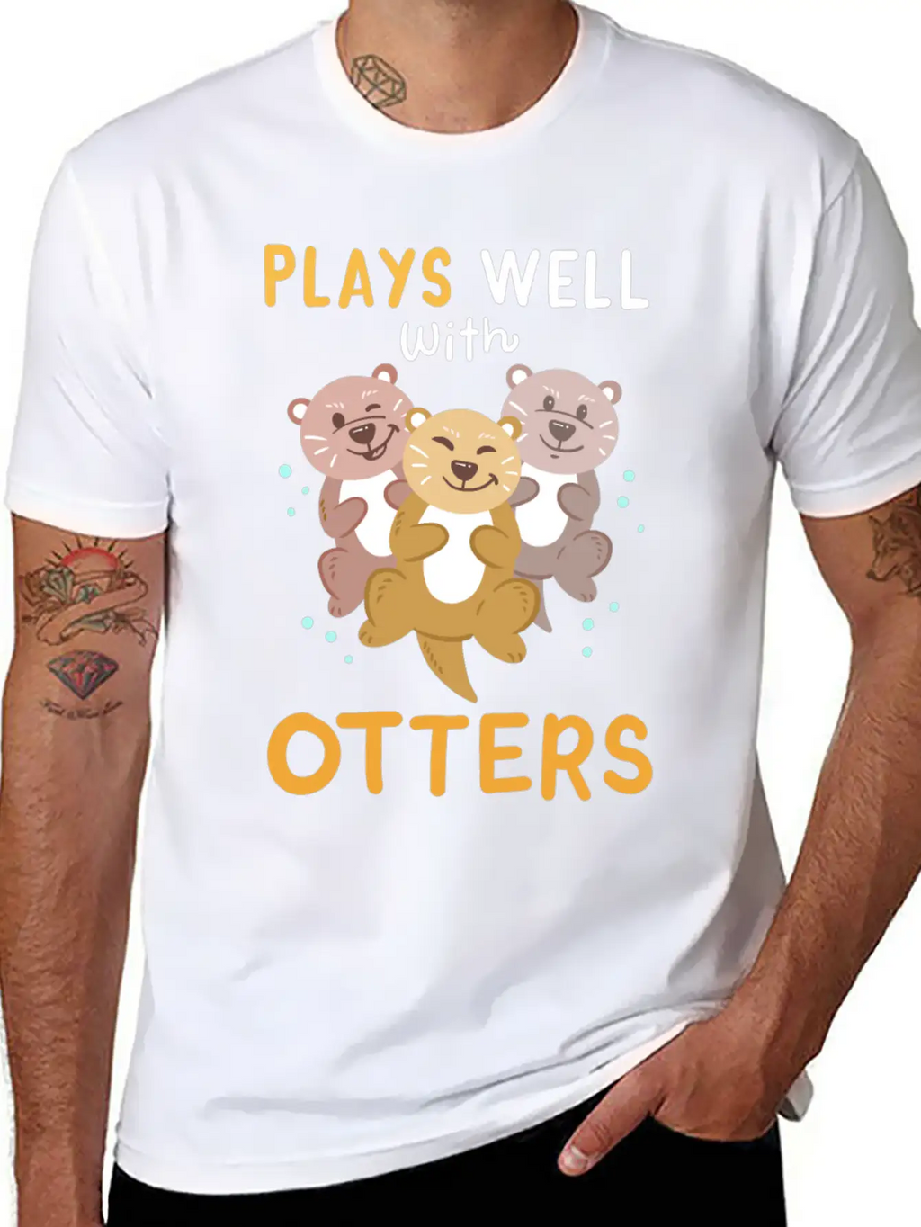 Otters Otter Kawaii Breathable Soft Cotton T-Shirt – Timeless Casual Look